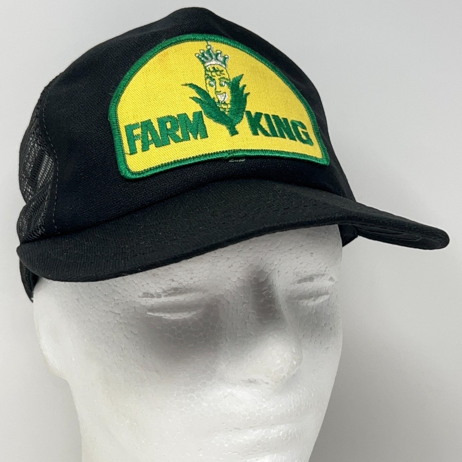 Vintage Vintage 80s Farm King Patch Trucker Hat Baseball Cap Black Size ONE SIZE - 10 Thumbnail