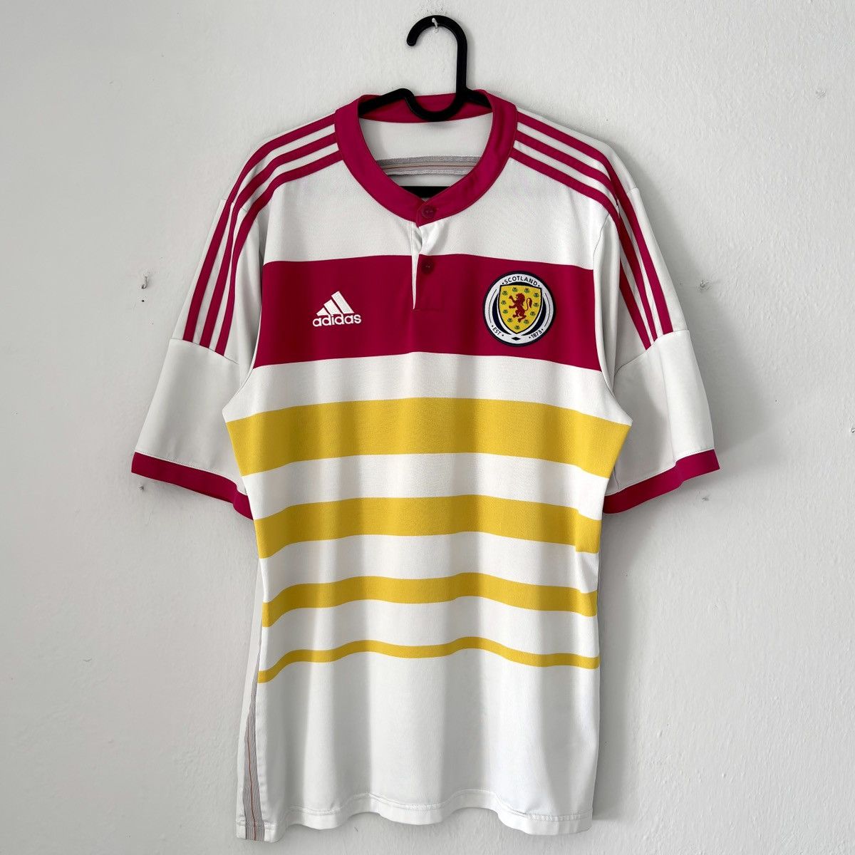 Adidas 2012 2014 Scotland Away Kit Adidas Soccer Jersey Shirt Tee L Size US L / EU 52-54 / 3 - 2 Thumbnail