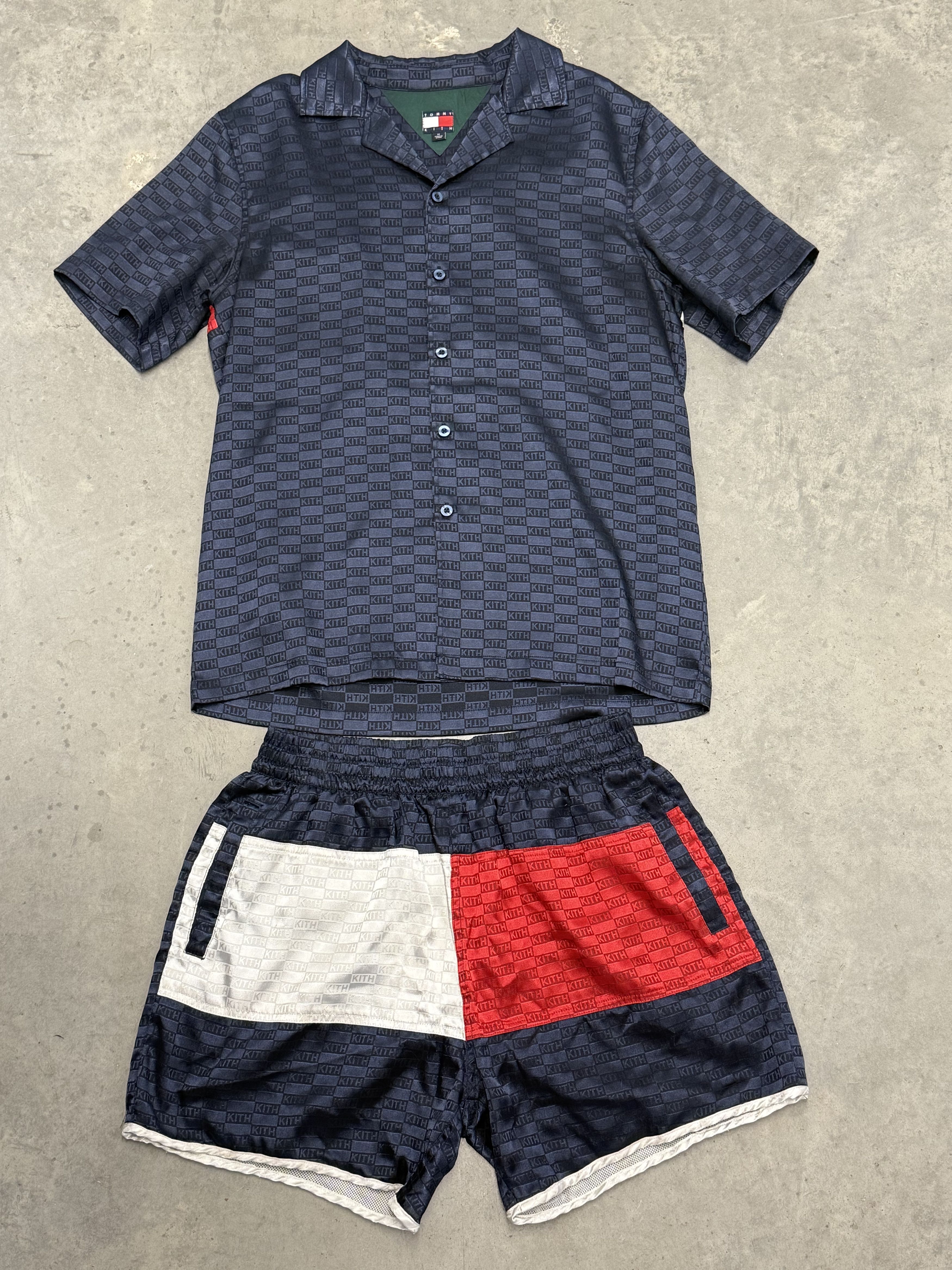 Kith x Tommy Hilfiger Satin Boxing Short & Camp Shirt SS19