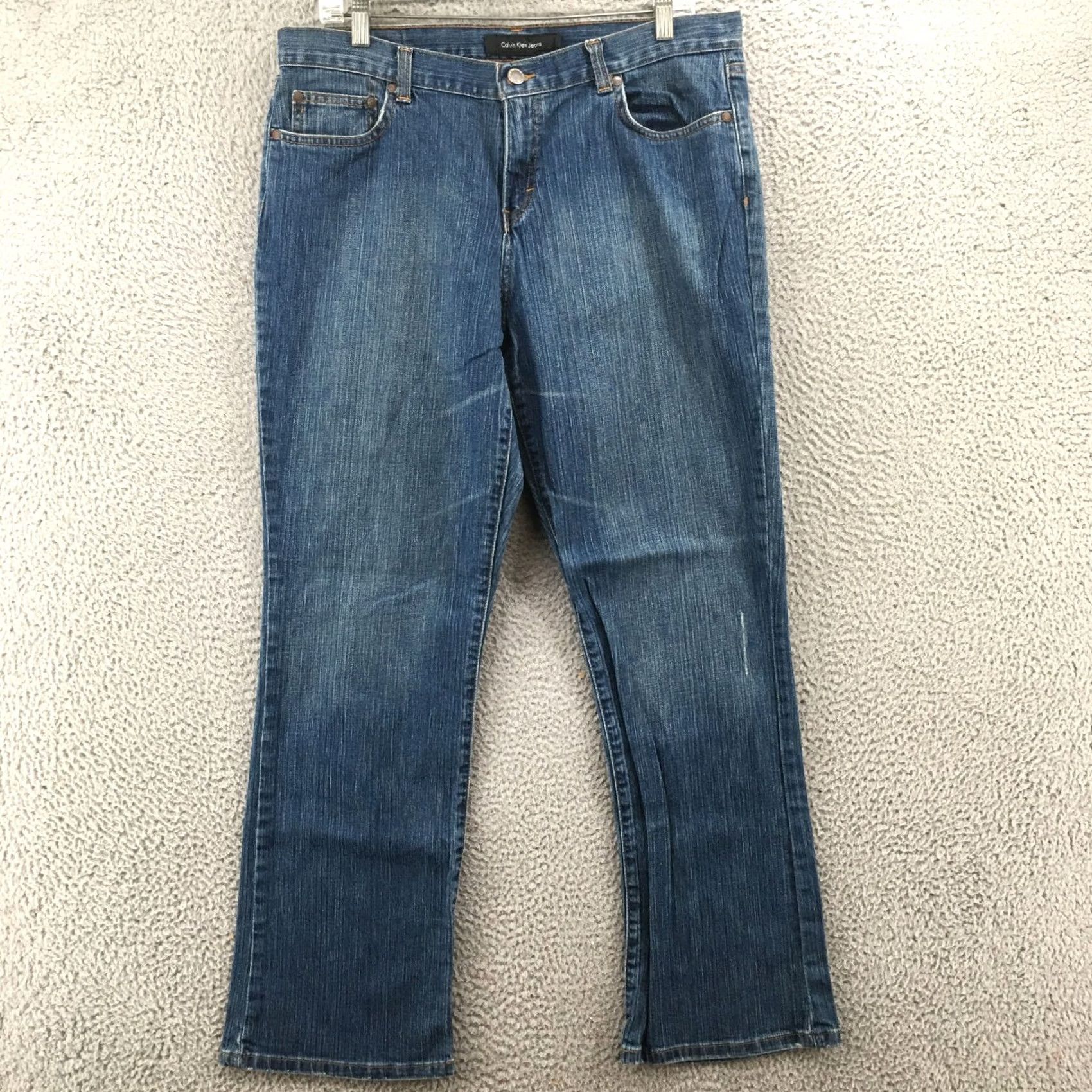 Calvin Klein Calvin Klein Jeans Womens 16x32 Blue Denim Mid Rise Straight Jeans 5-Pocket Regular Rise Mens? Womens Size 38" / US 16 / IT 52 - 2 Thumbnail