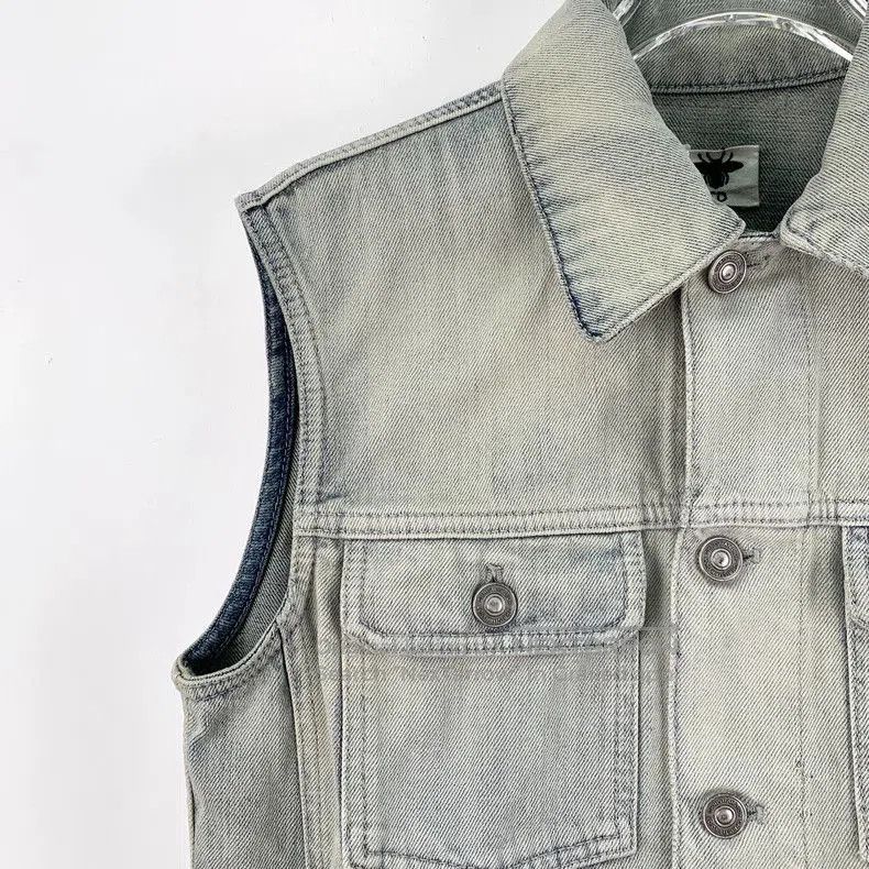 Dior Dior Yellow Denim Vest with Bee Embroidery. Size US S / EU 44-46 / 1 - 3 Thumbnail