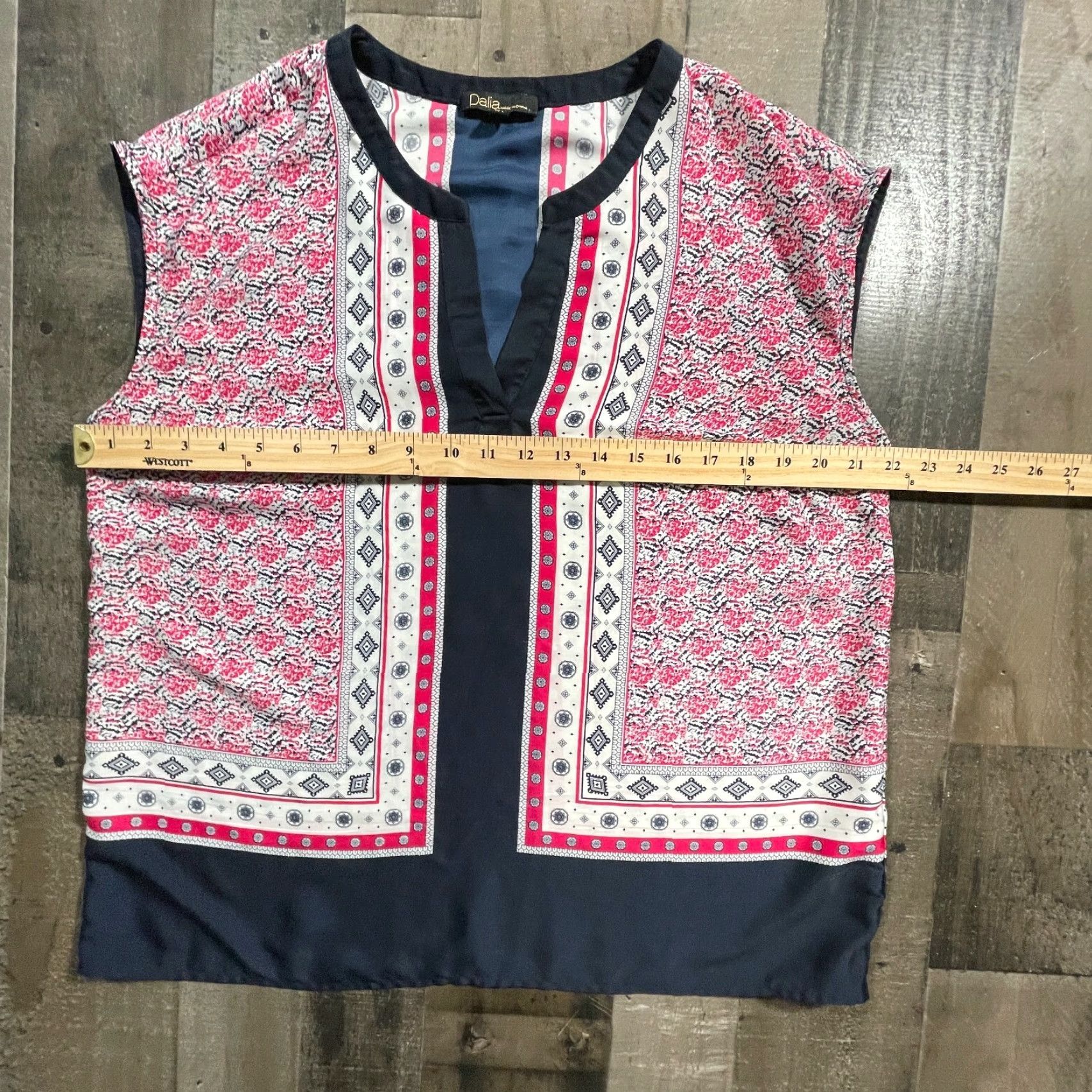 Vintage Dalia Tank Womens L Pink Floral Sleeveless V-Neck Basic Casual Size L / US 10 / IT 46 - 4 Thumbnail