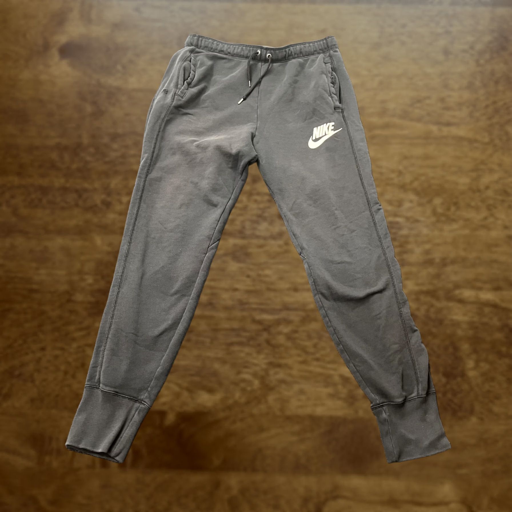 Nike Nike Sweatpants Mens M Black Fleece Joggers Elastic Waist Pockets Swoosh Size US 31 - 1 Thumbnail