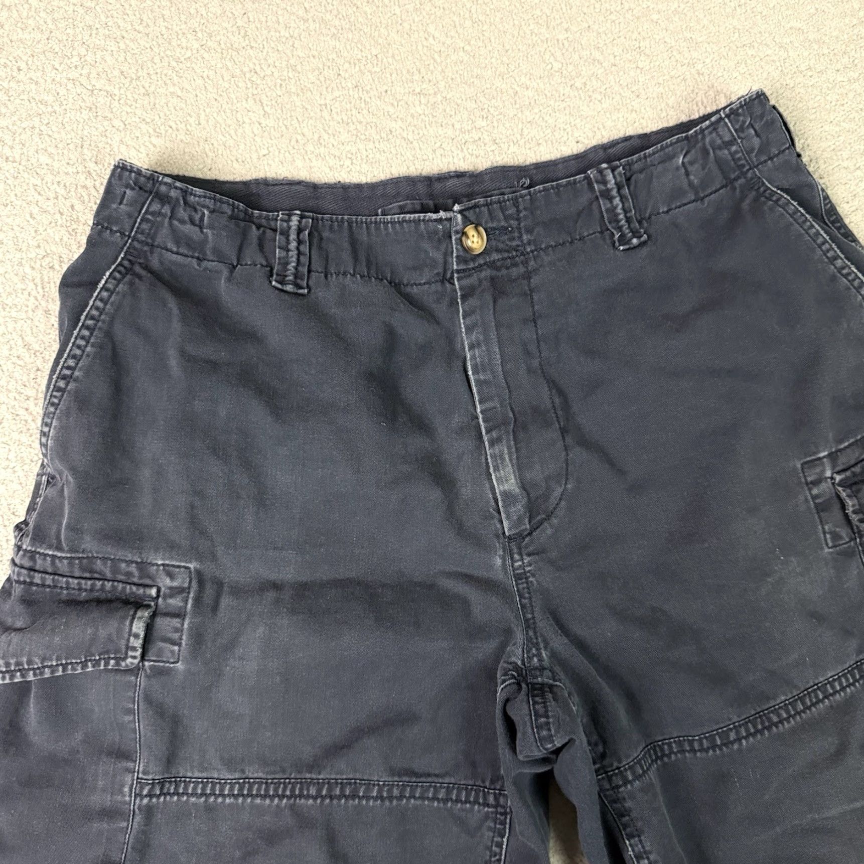 Polo Ralph Lauren VINTAGE Polo Ralph Lauren Cargo Shorts Adult 33 Navy Blue Canvas Casual Chino Cotton waistband? Pockets Mens Regular Blue Size US XS / EU 42 / 0 - 2 Thumbnail
