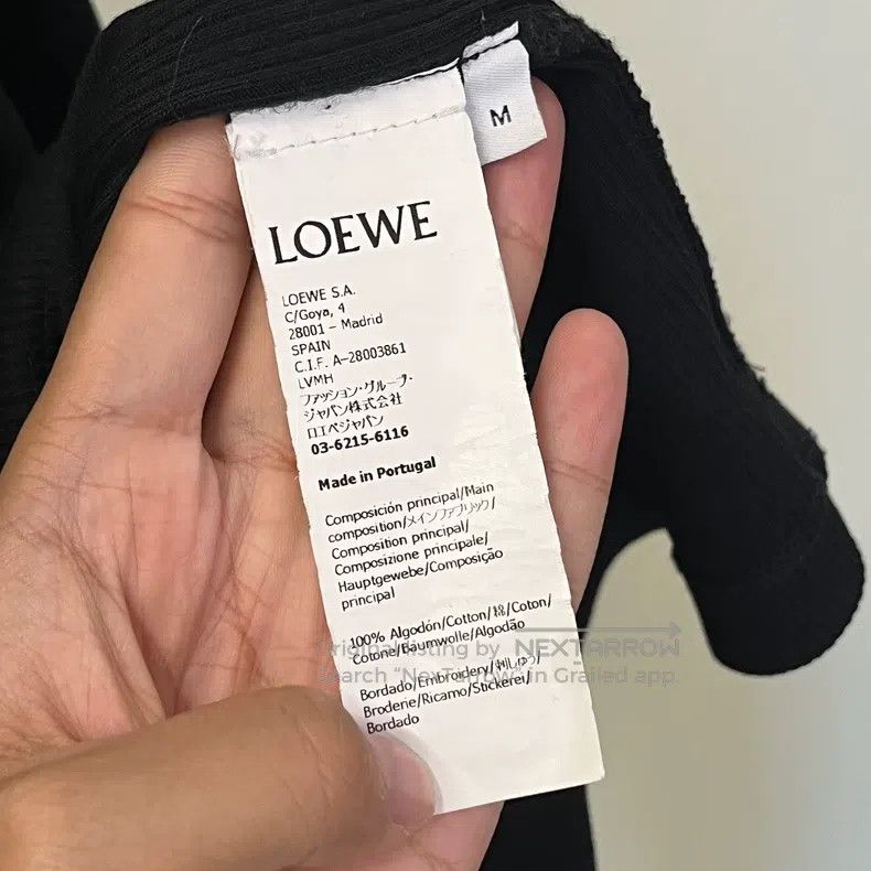 Loewe Loewe Black Embroidered Logo Round Neck Top Size M / US 6-8 / IT 42-44 - 7 Thumbnail