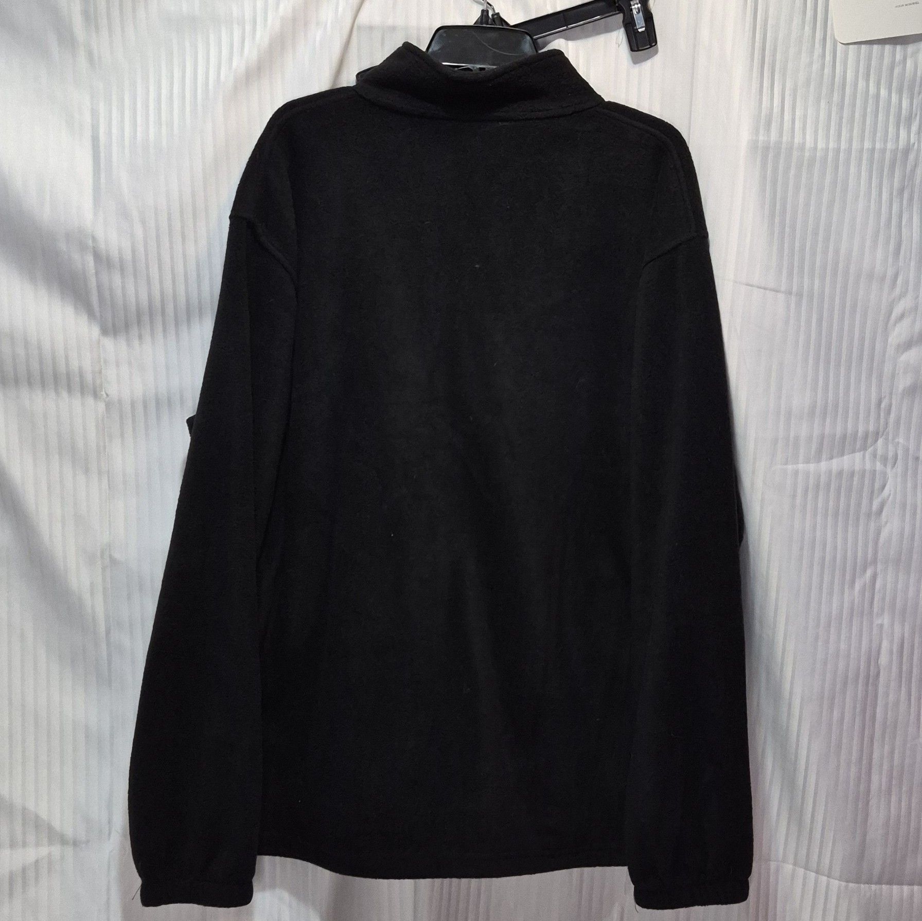 Harriton Black XL Fleece Zip-Up Jacket with Pink Ribbon- Harriton Size XL / US 12-14 / IT 48-50 - 6 Thumbnail
