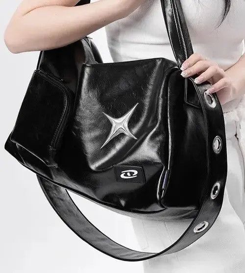 Alphamotif Y2K Fashion pu leather Shoulder Bag Size ONE SIZE - 3 Thumbnail