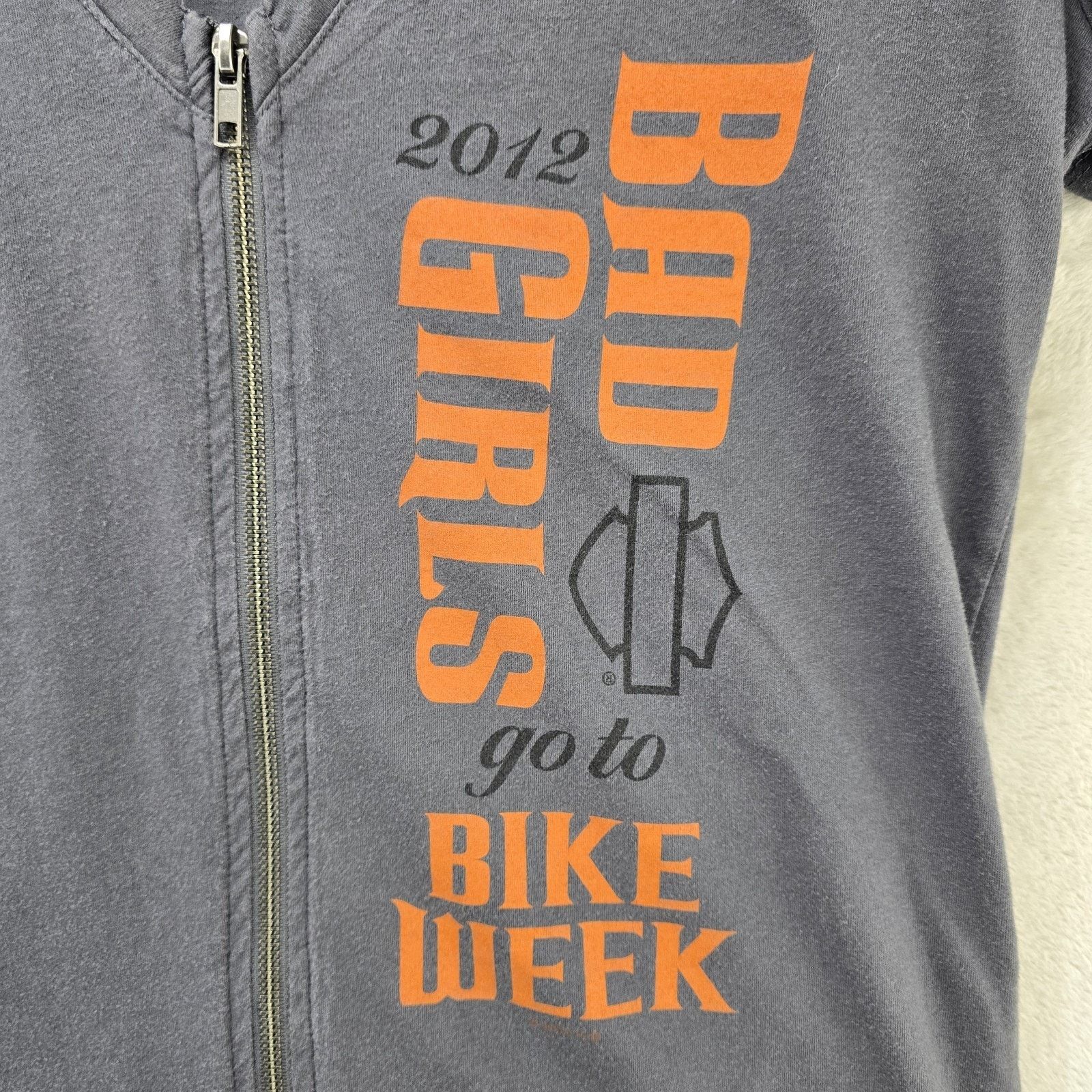 Harley Davidson Harley Davidson Full Zip Shirt Womens XL Bad Girl Bike Week Size XL / US 12-14 / IT 48-50 - 3 Thumbnail