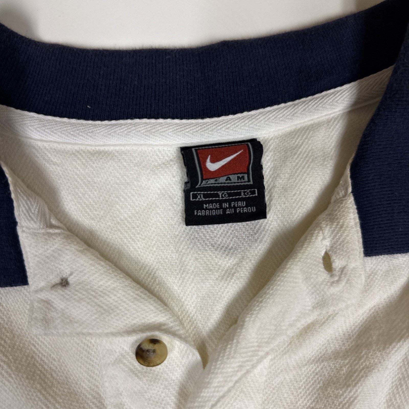 Nike Vintage Broncos Nike Polo White Blue Size XL Size US XL / EU 56 / 4 - 3 Thumbnail