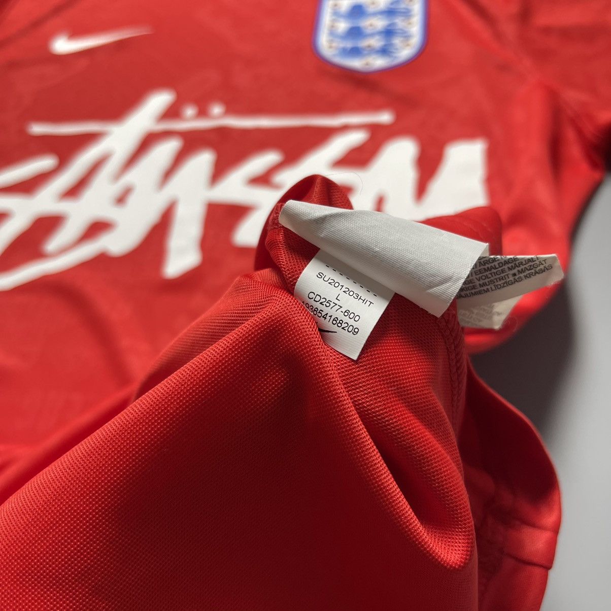 Nike ENGLAND x STUSSY NIKE 2020/2021 FOOTBALL PRE-MATCH JERSEY Size US L / EU 52-54 / 3 - 8 Thumbnail