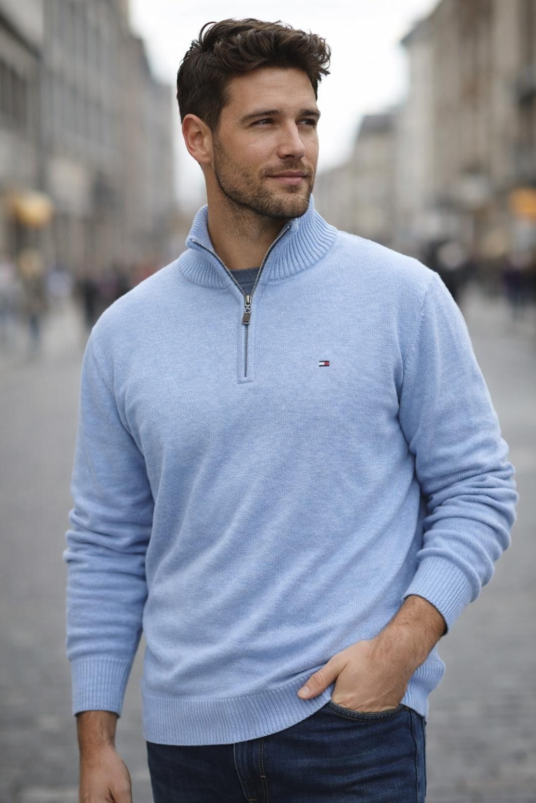 Tommy Hilfiger Tommy Hilfiger Men’s 1/4 Zip Knit Sweater Cotton Size XXL Size US XXL / EU 58 / 5 - 1 Thumbnail