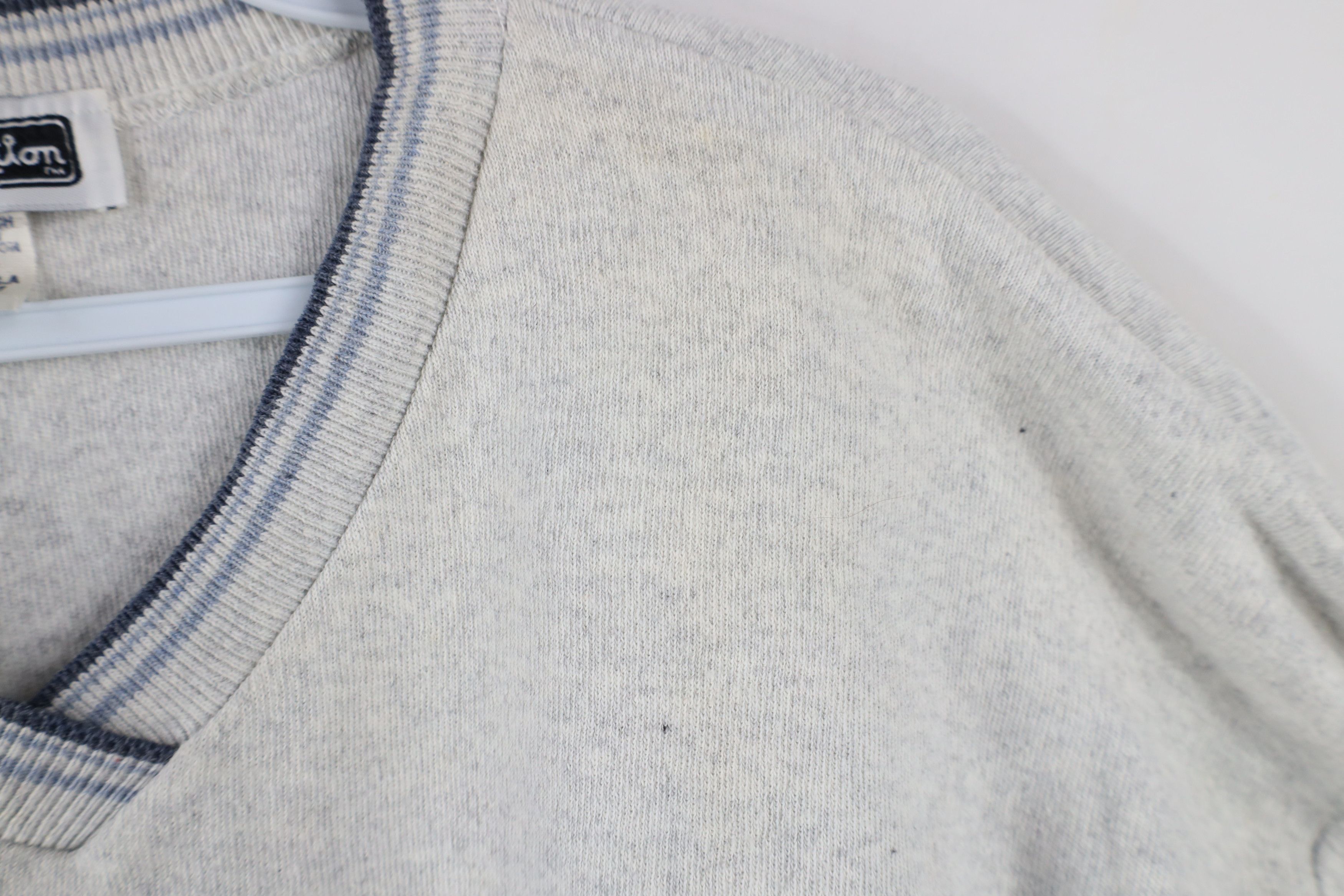 Vintage Vintage 90s Streetwear Doll Striped Knit V-Neck Sweater USA Size L / US 10 / IT 46 - 5 Thumbnail