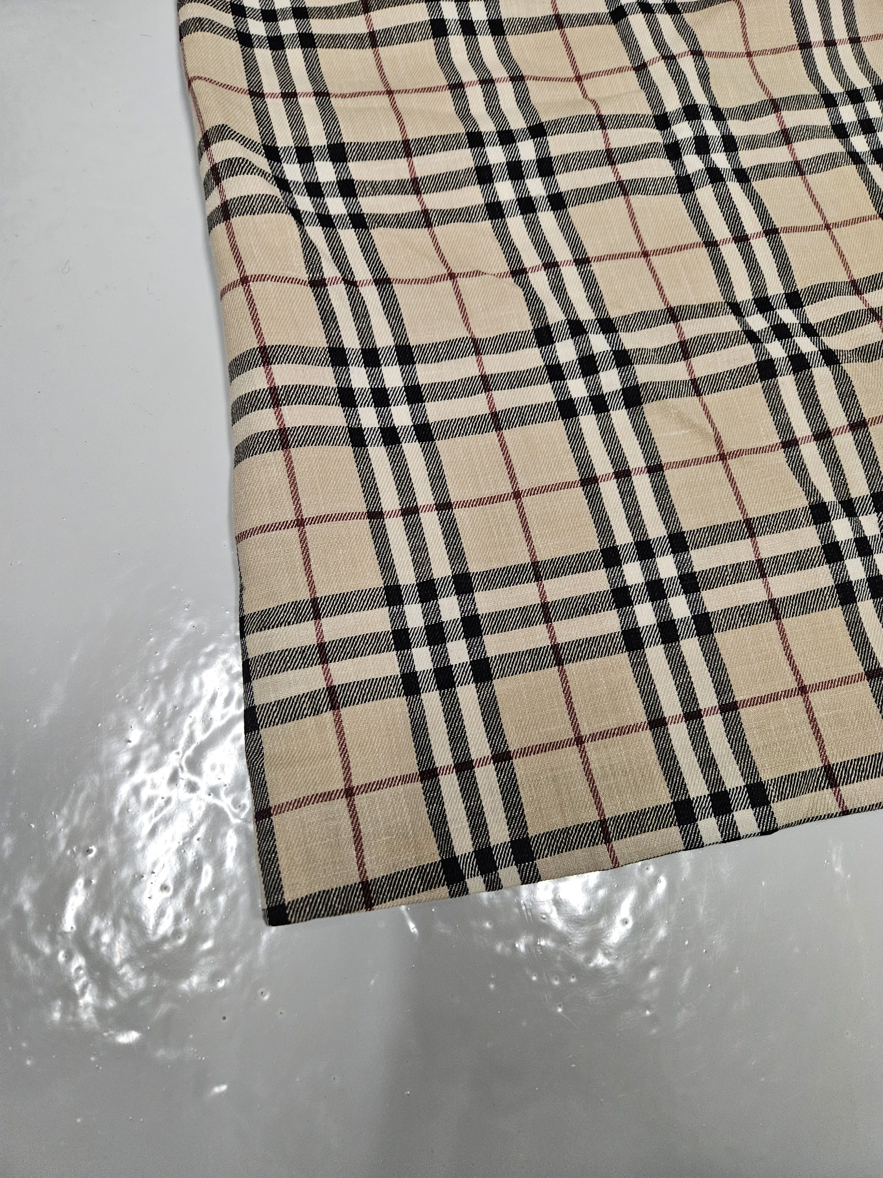 Burberry Vintage y2k burberry nova check wool and linen skirt Size 28" / US 6 / IT 42 - 6 Thumbnail