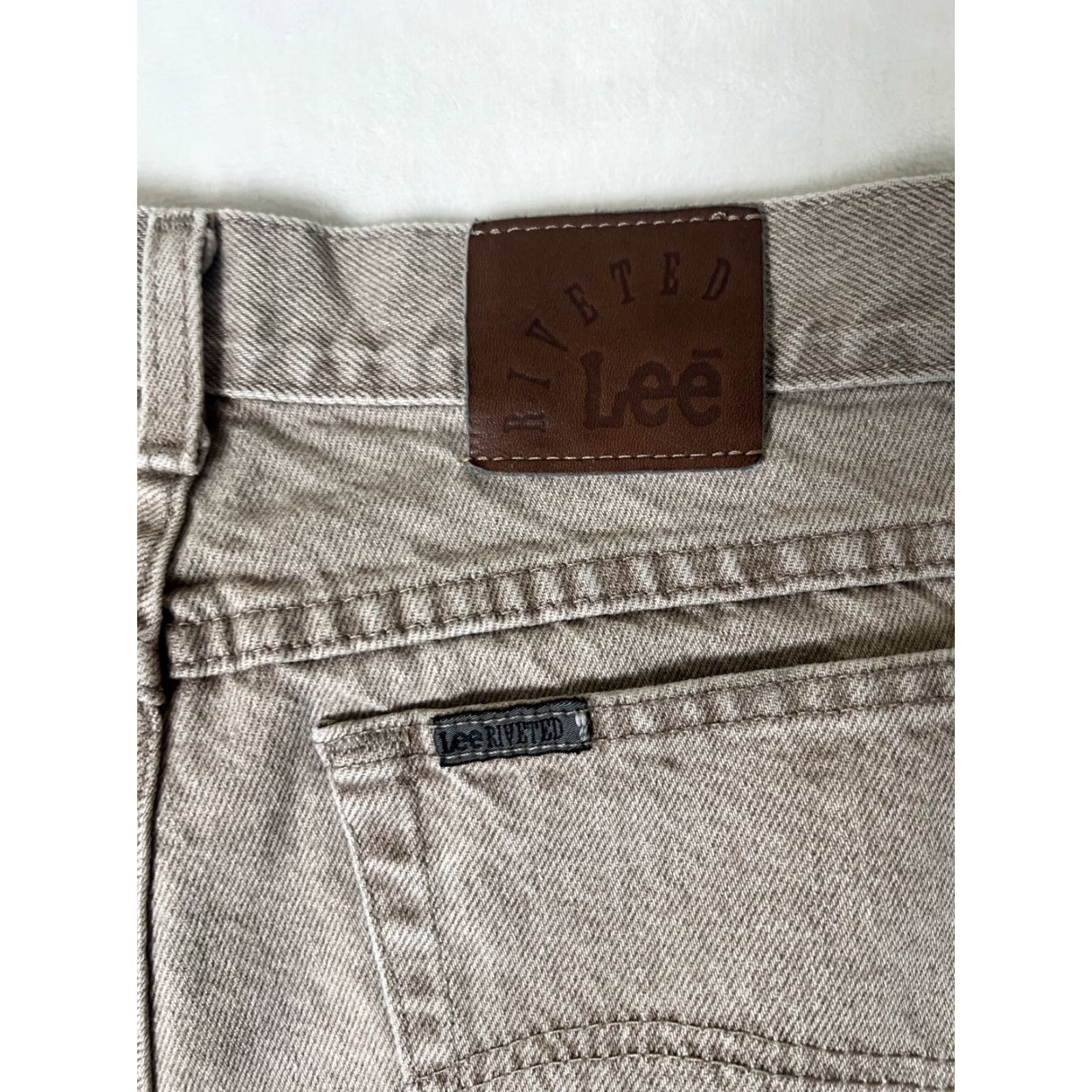 Lee VINTAGE Lee Jeans Riveted 30x30 Denim Brown USA 90s Regular Mens Jeans 5-Pocket Size US 30 / EU 46 - 7 Thumbnail