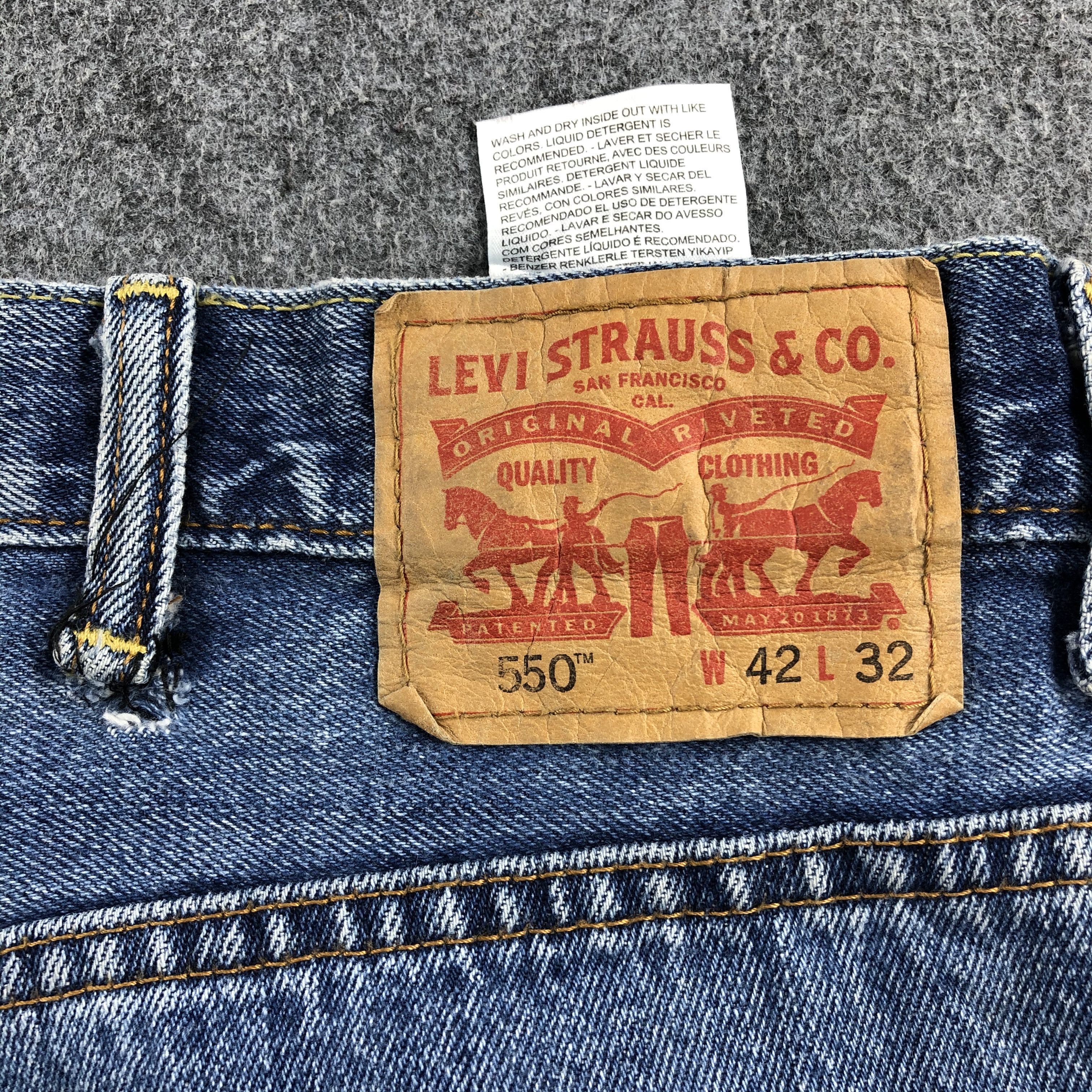 Levi's Vintage Blue Wash Levis 550 Jeans-J2210 Size US 42 / EU 58 - 5 Thumbnail