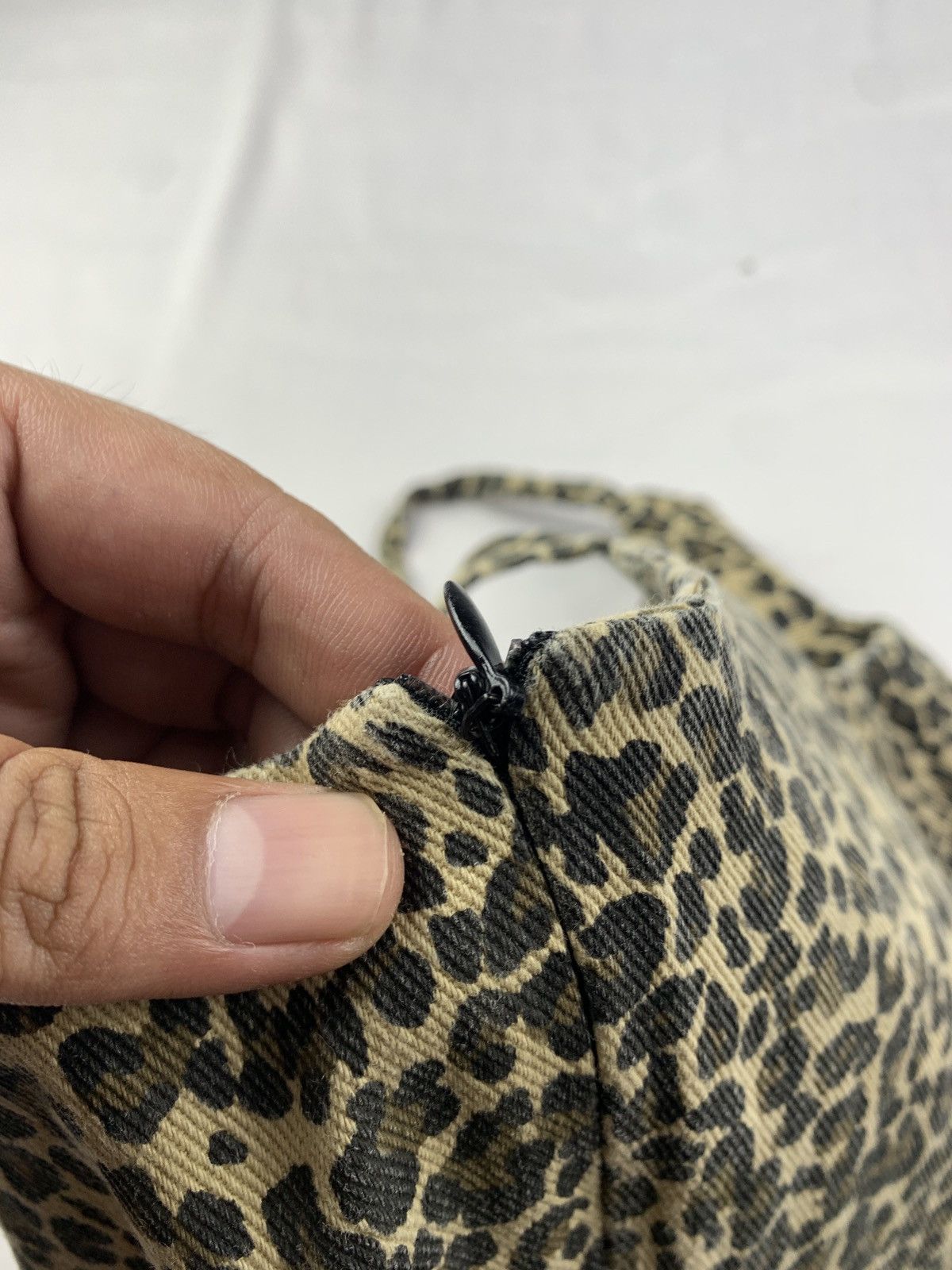 Japanese Brand SPAO Leopard Pattern Print Jeans Tank Mini Dress Size S / US 4 / IT 40 - 10 Thumbnail
