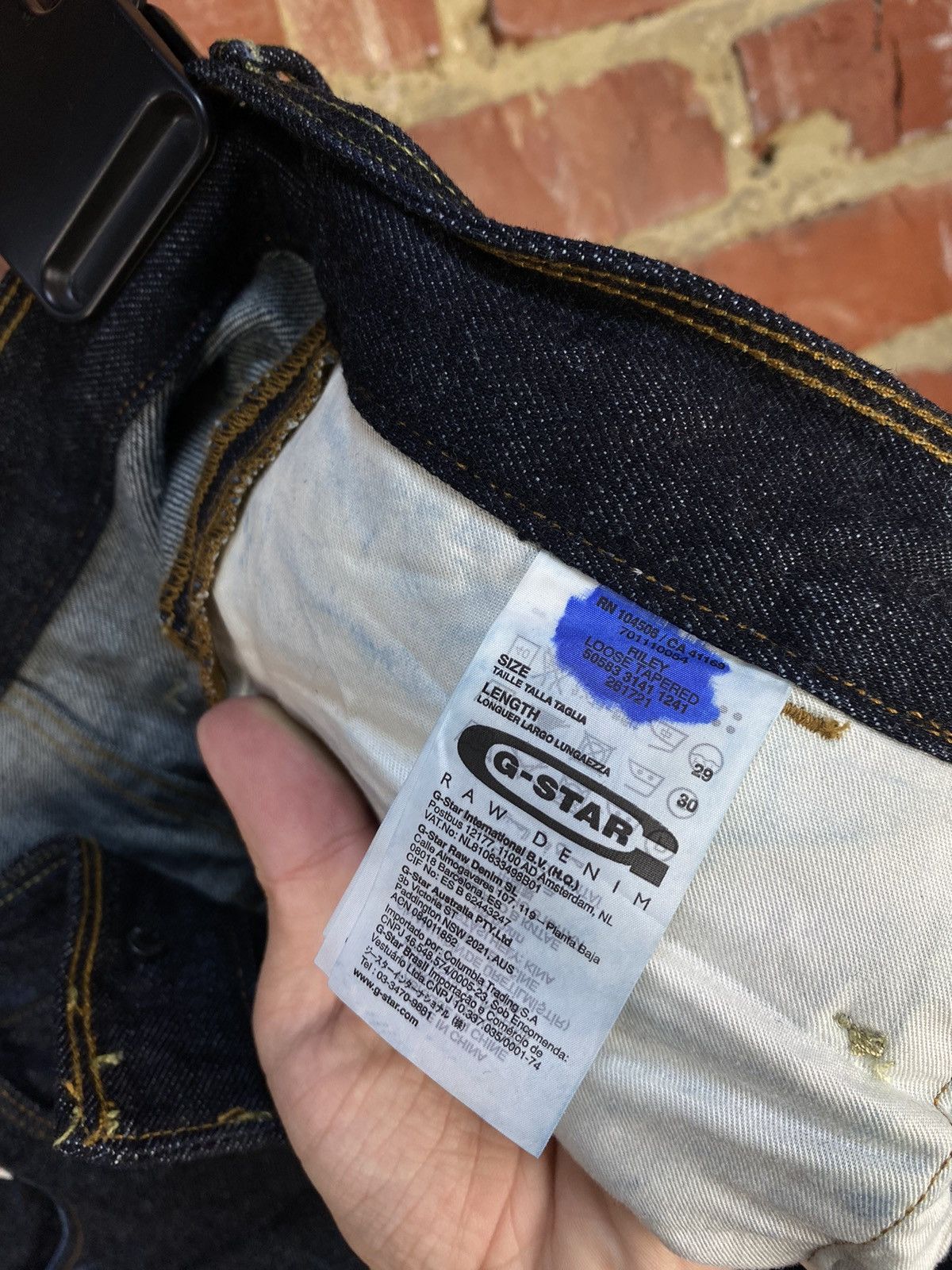 G-Star G-Star Raw 3301 Riley Loose Tapered Denim Jeans Size US 29 - 15 Thumbnail