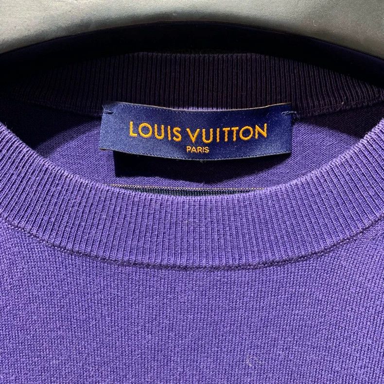Louis Vuitton Louis Vuitton Knitted embroidered slogan short sleeve 2501- Size US M / EU 48-50 / 2 - 3 Thumbnail