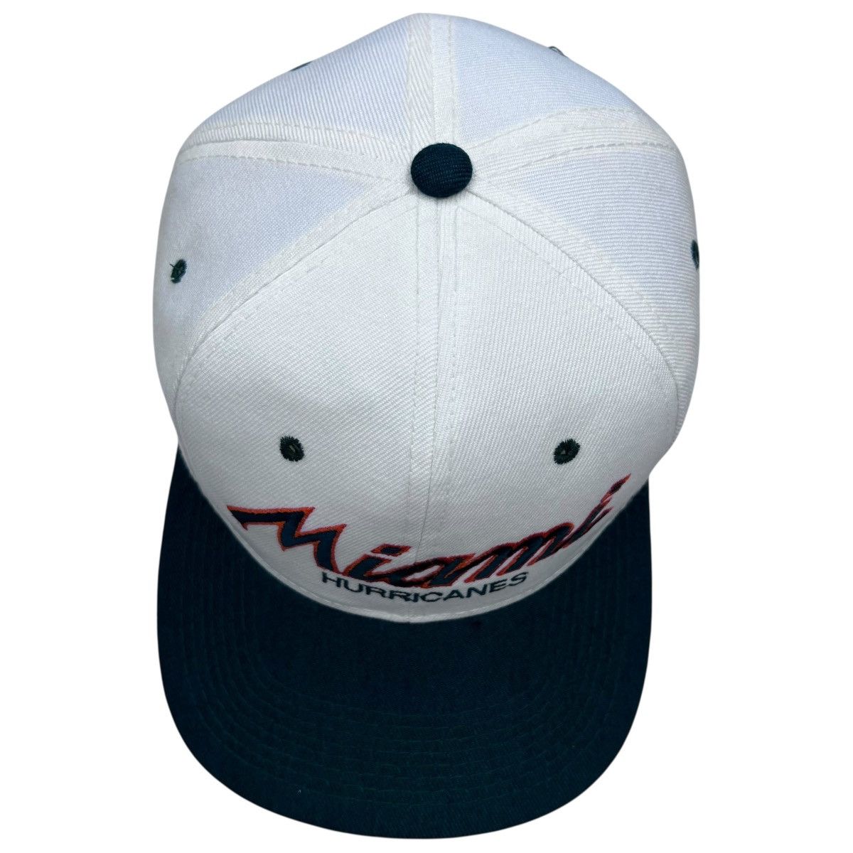 Sports Specialties 90s NCAA Miami Hurricanes Script Sports Specialties Snapback Size ONE SIZE - 6 Thumbnail