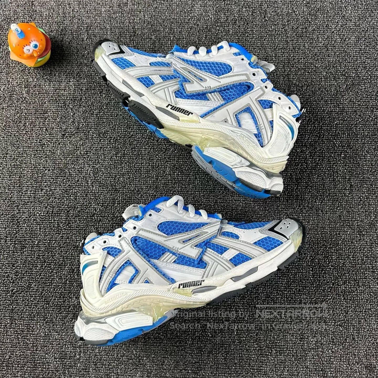 Balenciaga balenciaga runner sports shoes in blue and white. Size US 5.5 / EU 38 - 4 Thumbnail