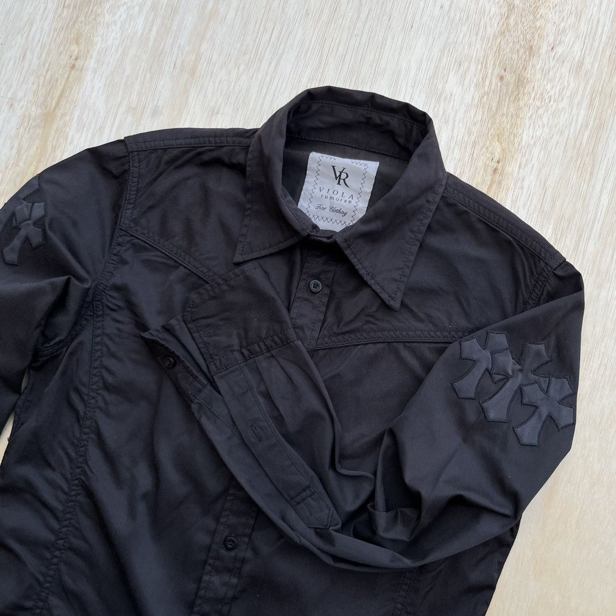 If Six Was Nine VIOLA RUMORE 3 CROSS BLACK GOTHIC PUNK Like BEAUTY BEAST Size L / US 10 / IT 46 - 1 Thumbnail