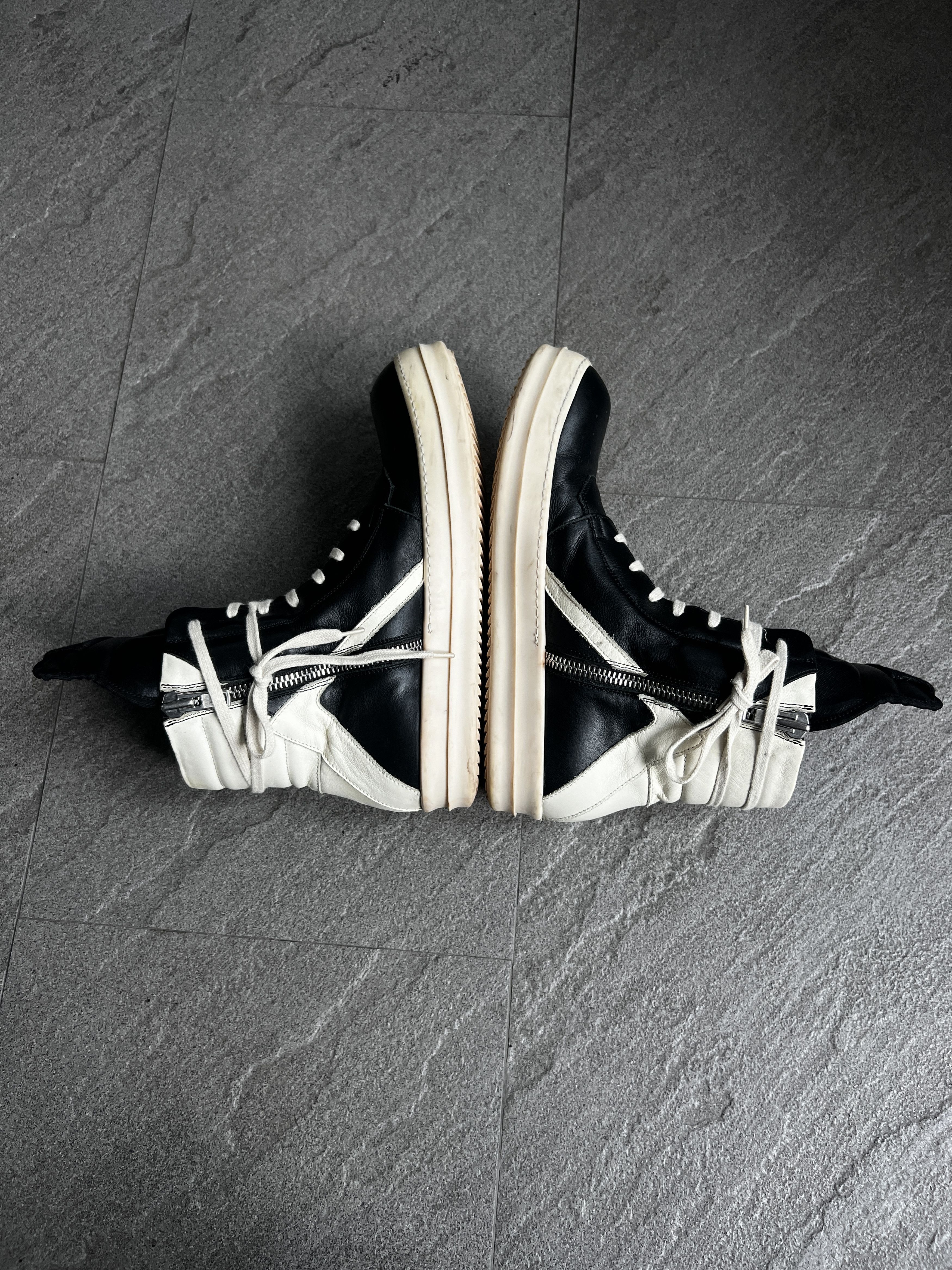 Rick Owens Rick Owens Geobasket Black Milk Leather EU40.5 Size US 7.5 / EU 40-41 - 7 Thumbnail