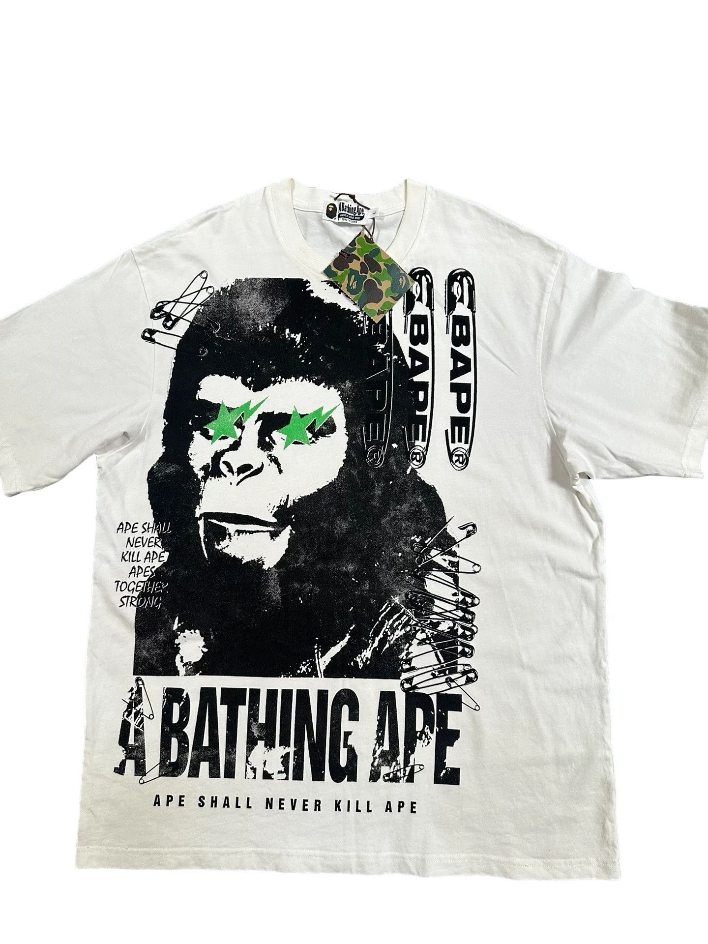 Bape A Bathing Ape Ape Shall Never Kill Ape T-Shirt Size L Size US L / EU 52-54 / 3 - 1 Thumbnail