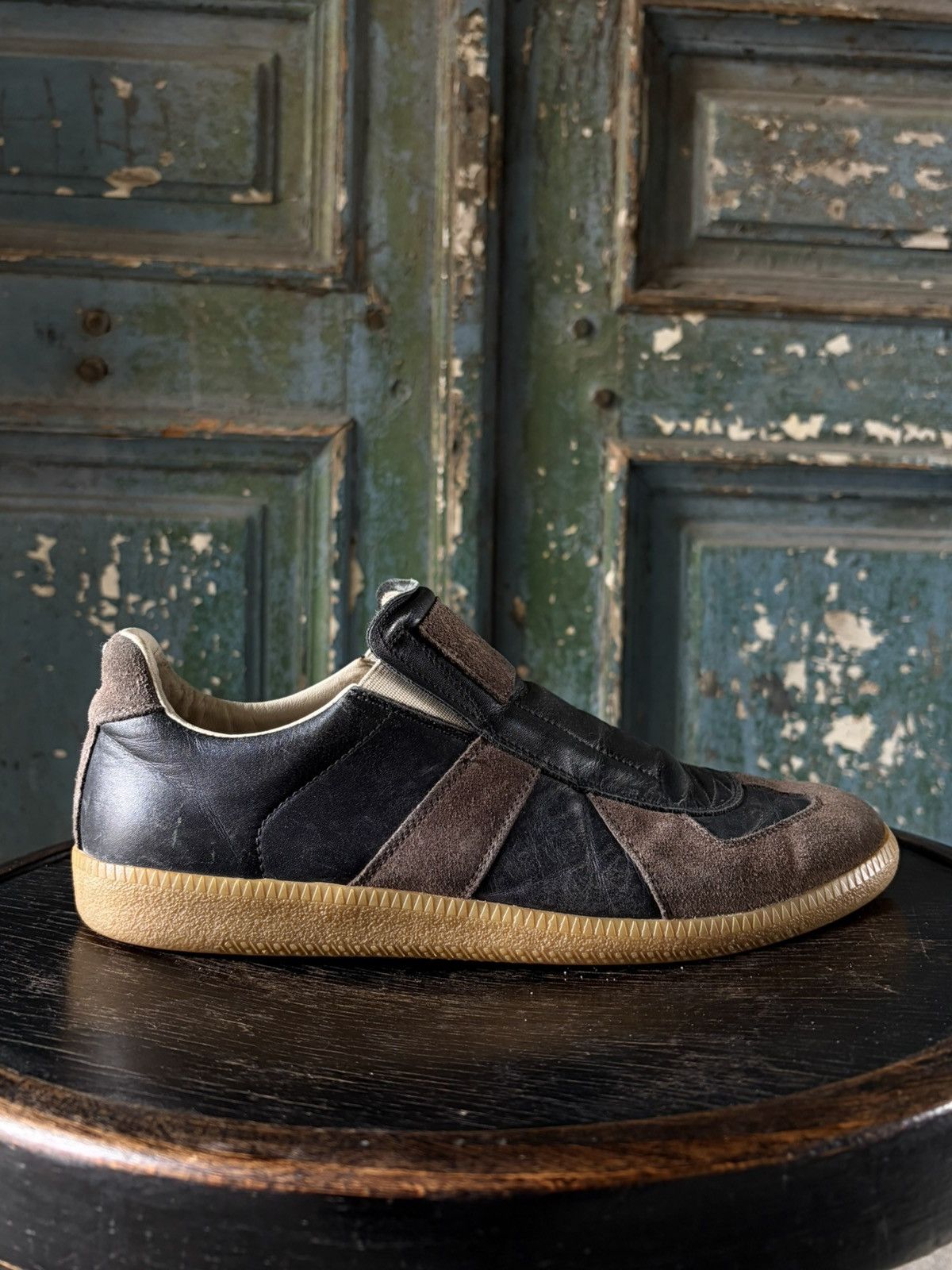 Maison Margiela Maison Margiela Black/brown laceless gat Size US 7.5 / EU 40-41 - 8 Thumbnail
