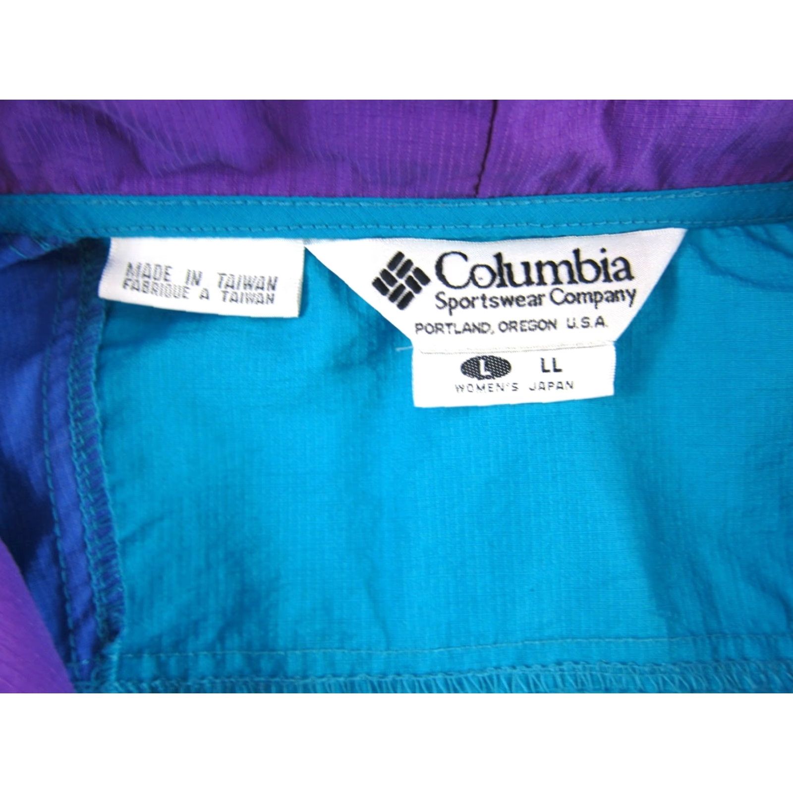 Vintage VINTAGE Columbia 100% Nylon Blue Purple Pullover Windbreaker Jacket Women L-XL Size L / US 10 / IT 46 - 4 Thumbnail