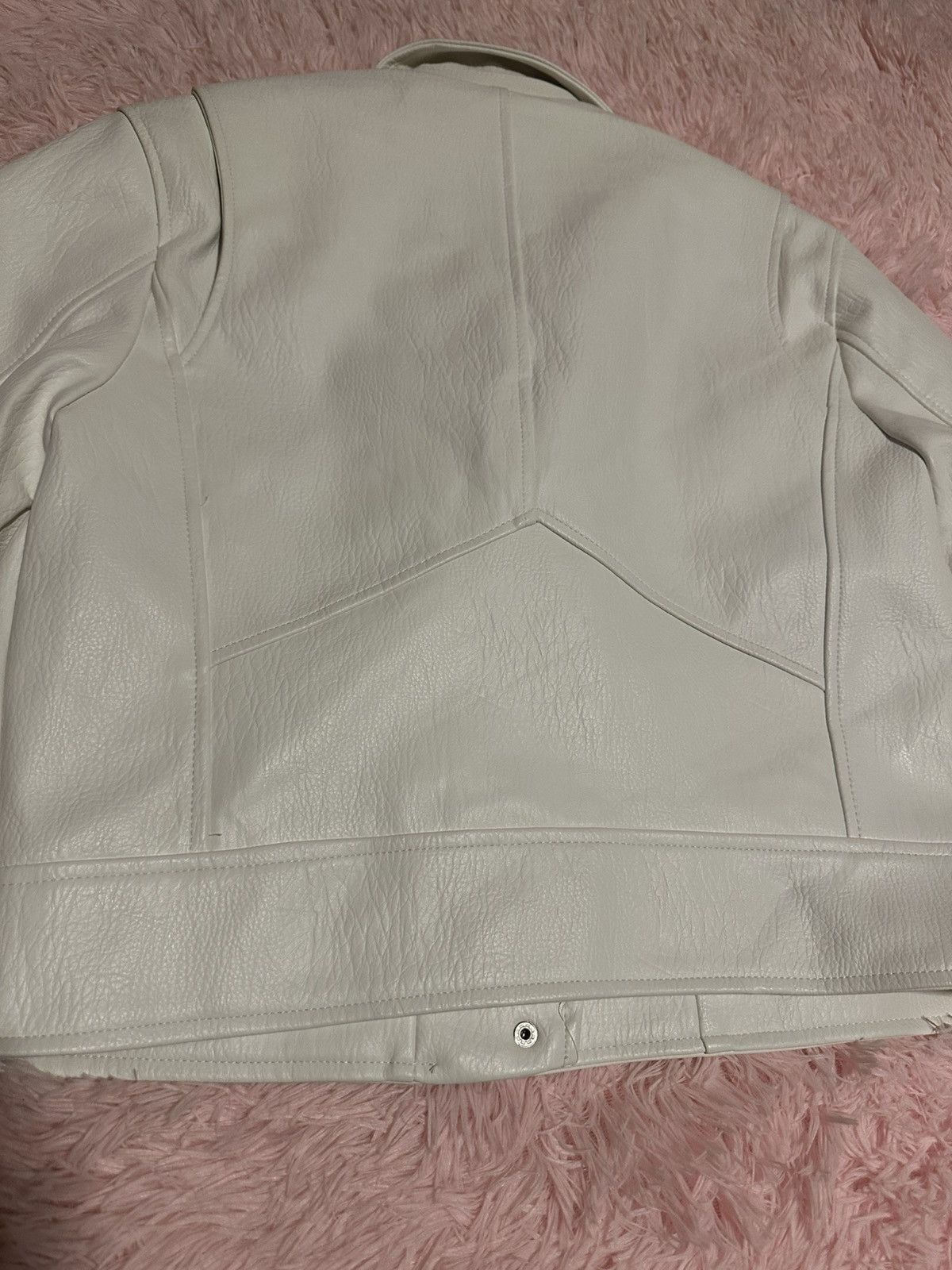 Other NWT BLANKNYC White Thick Vegan Leather Biker Jacket Zip Up Size XS / US 0-2 / IT 36-38 - 7 Thumbnail