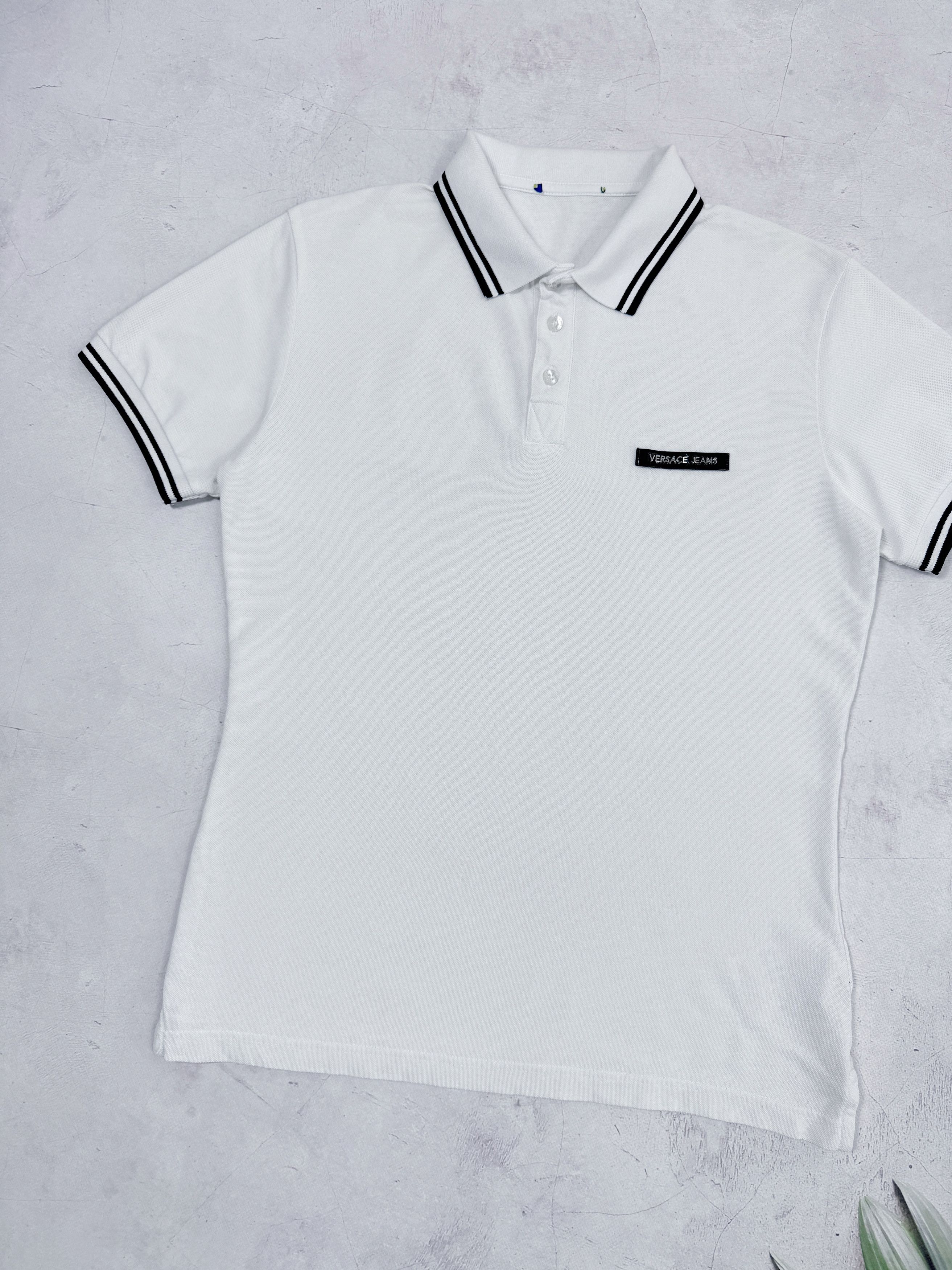 Versace Versace Jeans Polo T-Shirt White Color & Chest Leather Logo Size US S / EU 44-46 / 1 - 2 Thumbnail
