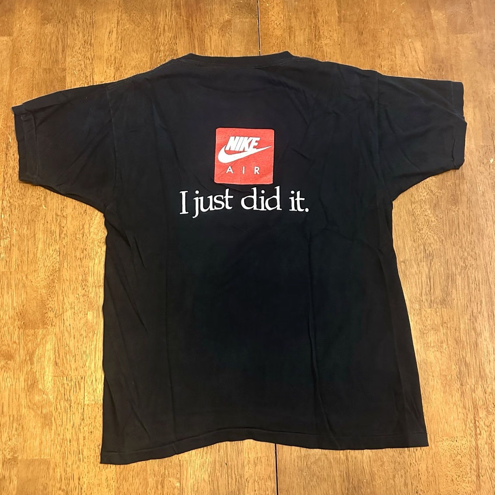 Nike VINTAGE Nike T-Shirt Mens Medium Black Swoosh Fan Club Just Do It 80s Size US M / EU 48-50 / 2 - 2 Thumbnail