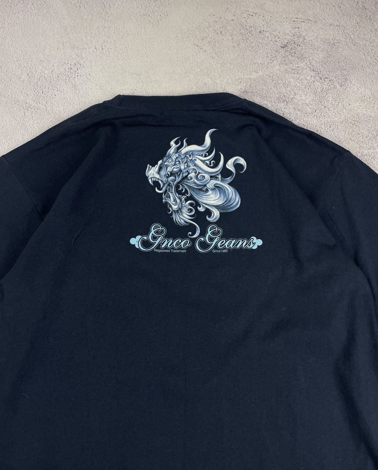 JNCO JNCO Jeans Shirt Navy Dragon 90s Graphics Double Sided Y2K Size US XL / EU 56 / 4 - 6 Thumbnail