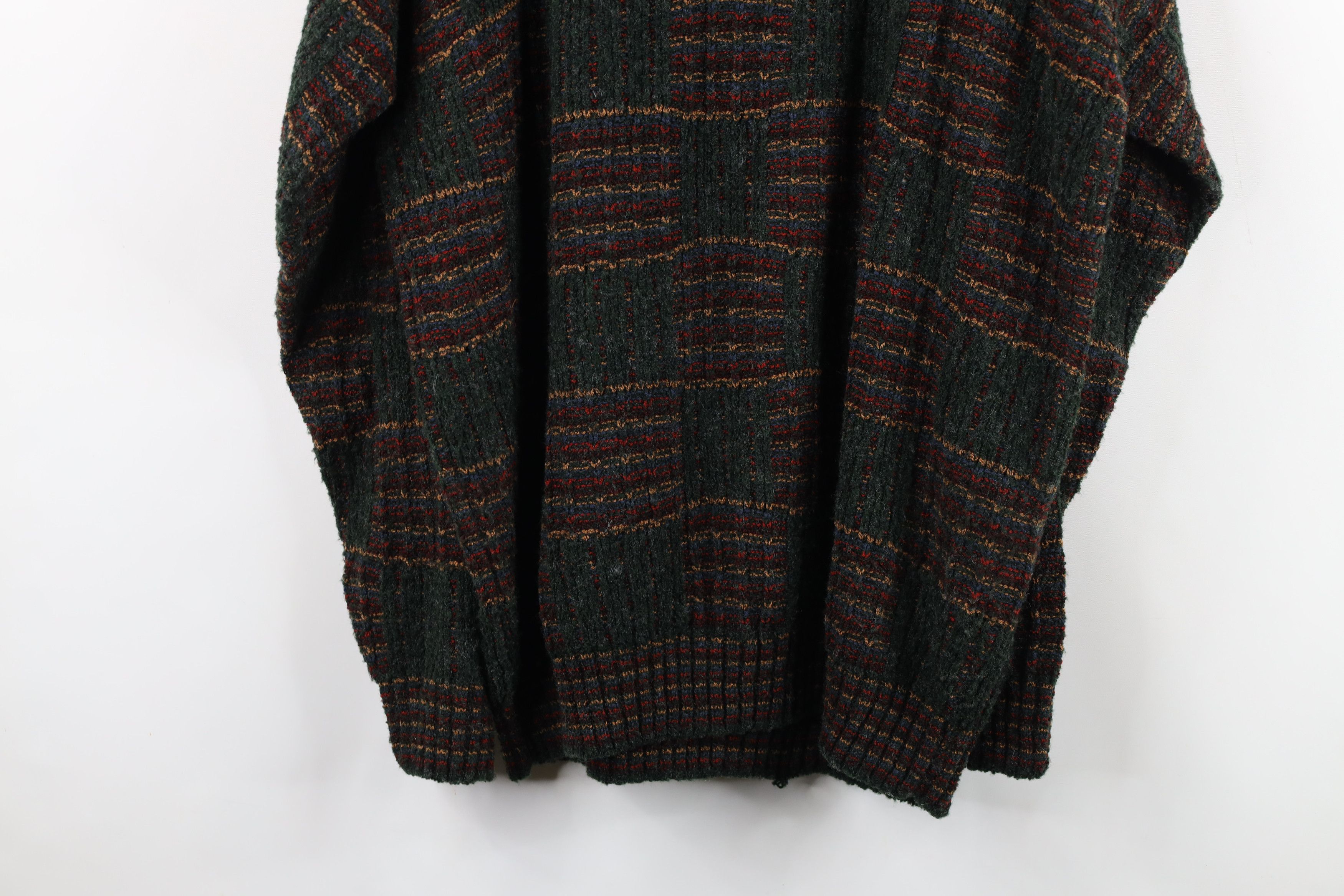 Vintage Vintage 90s Streetwear Checkered Wool Blend Knit Sweater USA Size US M / EU 48-50 / 2 - 10 Thumbnail