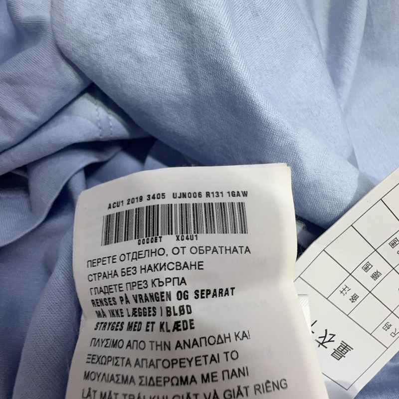 Prada Prada Logo Pocket Cotton TShirt in Light Blue-2506 Size US S / EU 44-46 / 1 - 2 Thumbnail
