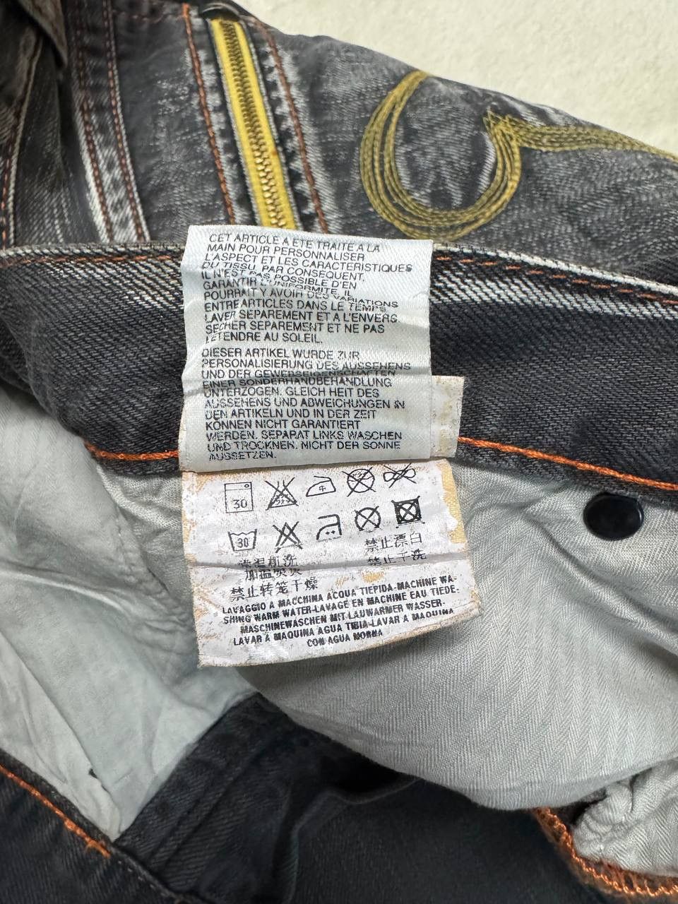 Japanese Brand SICK Vintage Replay Smoke Washed Style Distressed Denim Jean Size US 31 - 13 Thumbnail