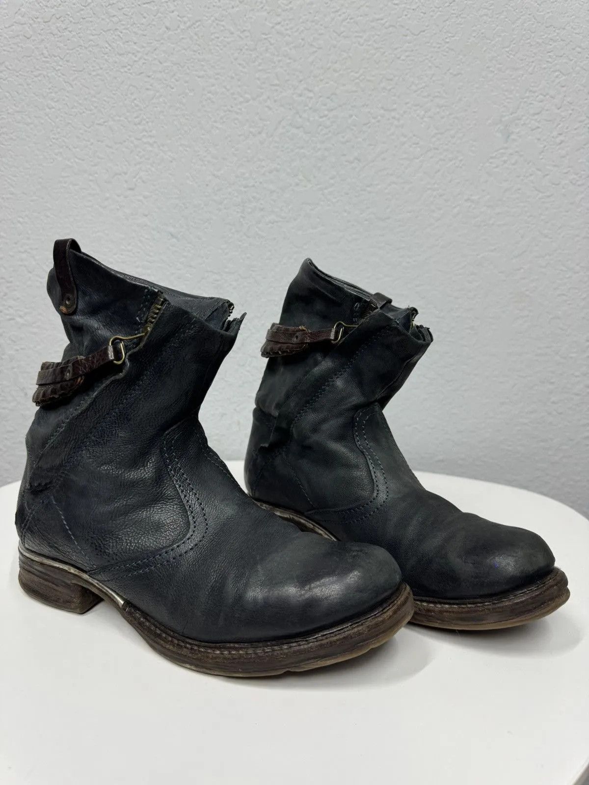 Hedi Slimane Vintage Leather Boots Ankle style Y2K Size US 7 / IT 37 - 11 Thumbnail