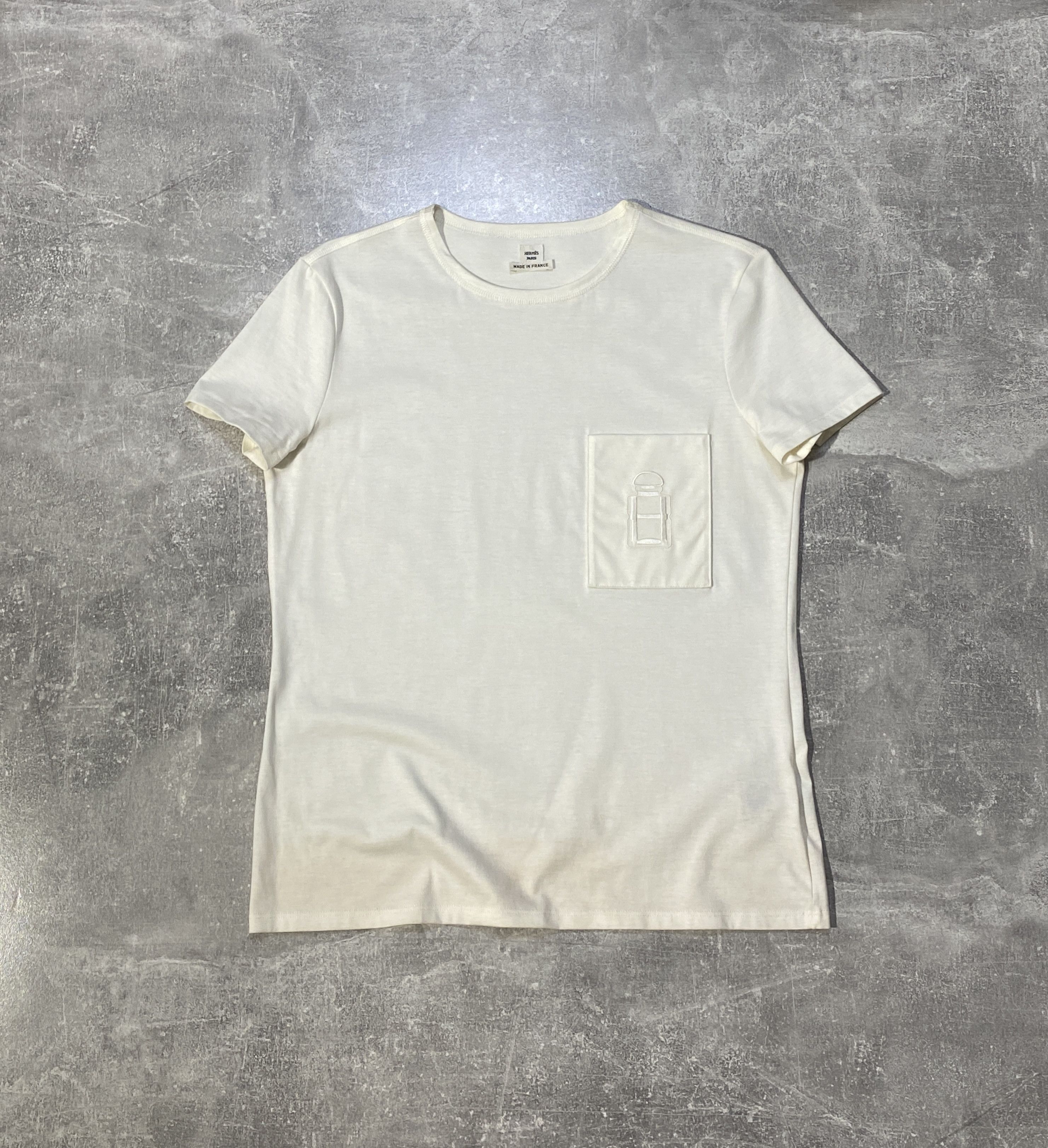 Hermes Rare HERMES embroidered pocket retro bag logo T-shirt Size S / US 4 / IT 40 - 1 Thumbnail