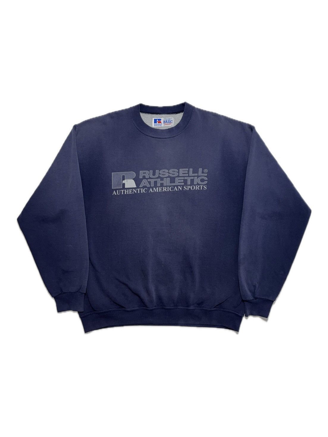 Russell Athletic True Vintage 90s Russell Athletic Boxy Sweatshirt Sun Faded Size US L / EU 52-54 / 3 - 1 Thumbnail