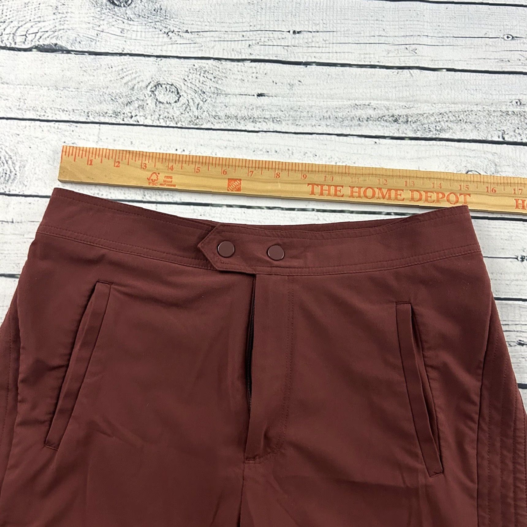 Athleta Athleta Pants Casual Women's Size 4 Ankle Red/Maroon Zip Pocket 4 Womens Shoes? Size 27" / US 4 / IT 40 - 3 Thumbnail