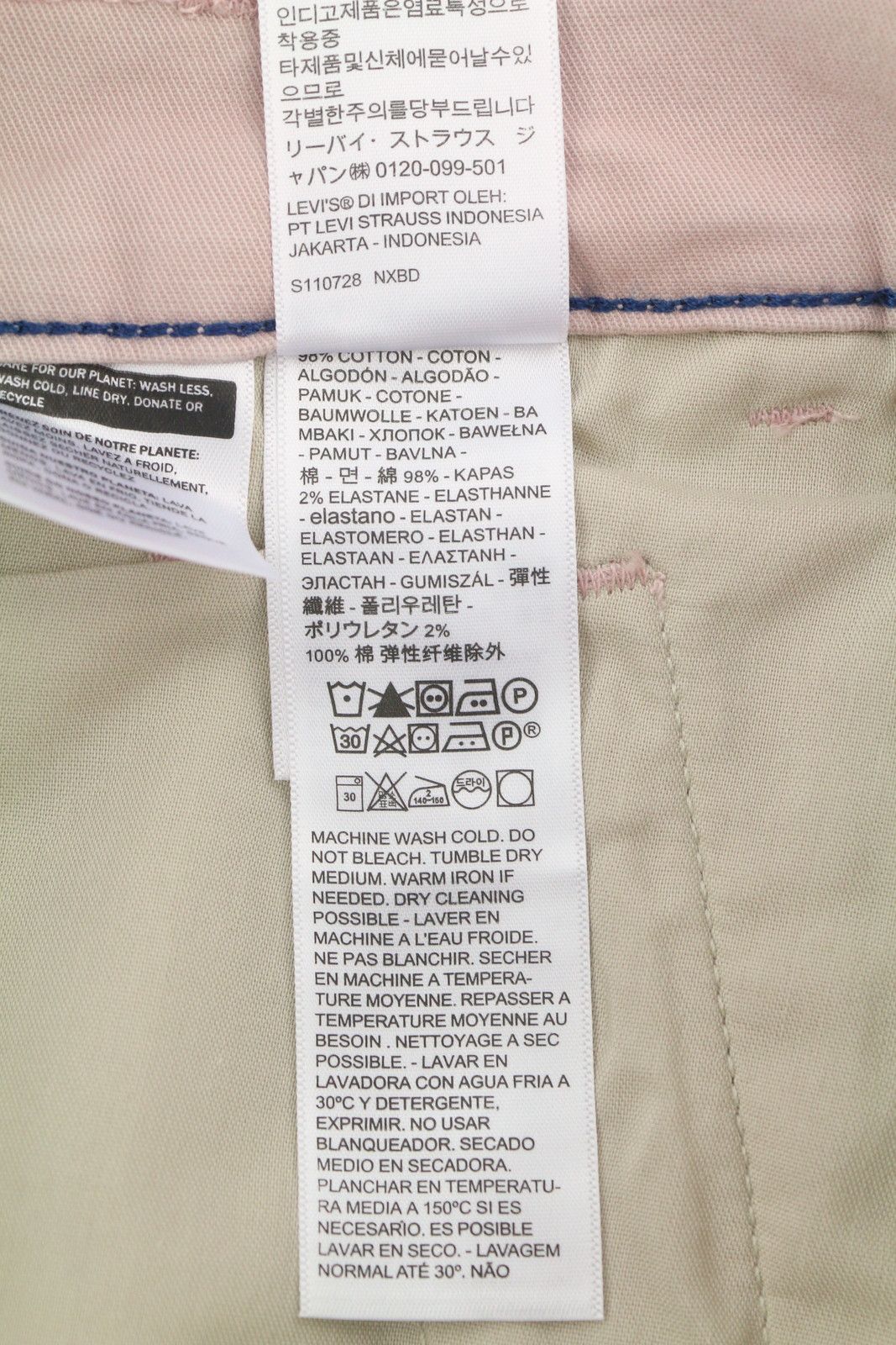 Levi's XX CHINO W31/L32 Pink Standard Taper Pants 87054 Size US 31 - 7 Thumbnail