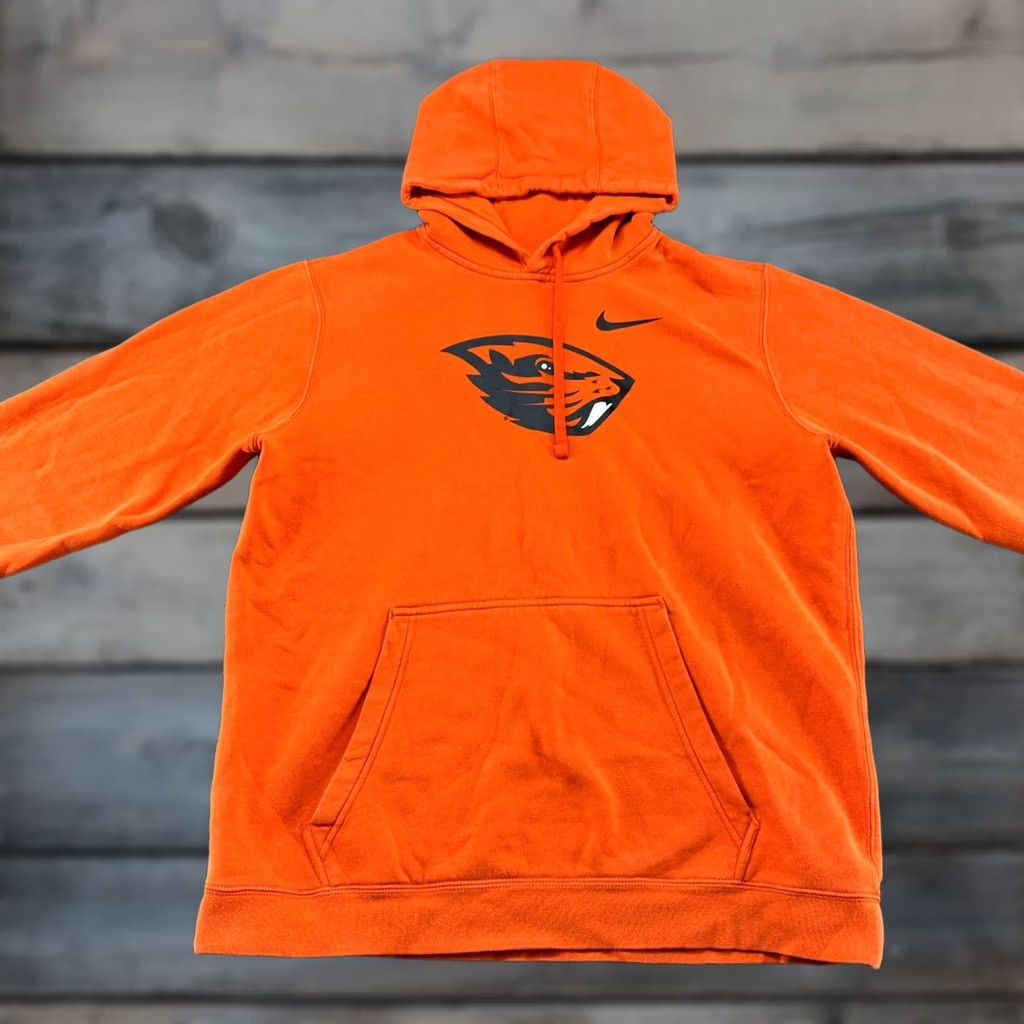 Nike Nike Oregon State Beavers Hoodie Mens L OrangePullover Swoosh Club Fleece Regular Fit Hoodie Nike Sportswear Size US L / EU 52-54 / 3 - 1 Thumbnail