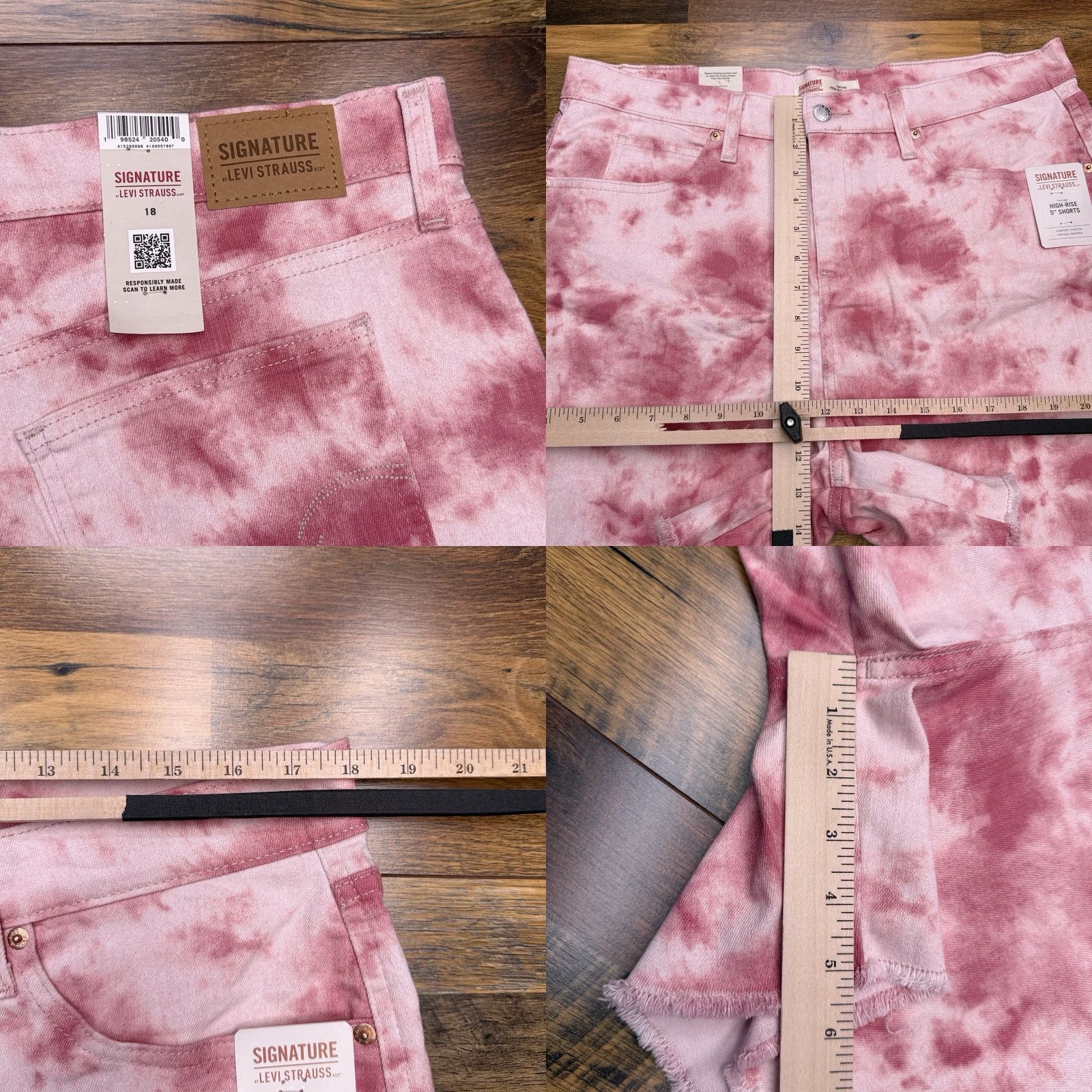 Vintage VINTAGE Levis Signature Heritage High Rise Shorts 18 Red Dye Cut Off New Size 40" / US 18 - 8 Thumbnail