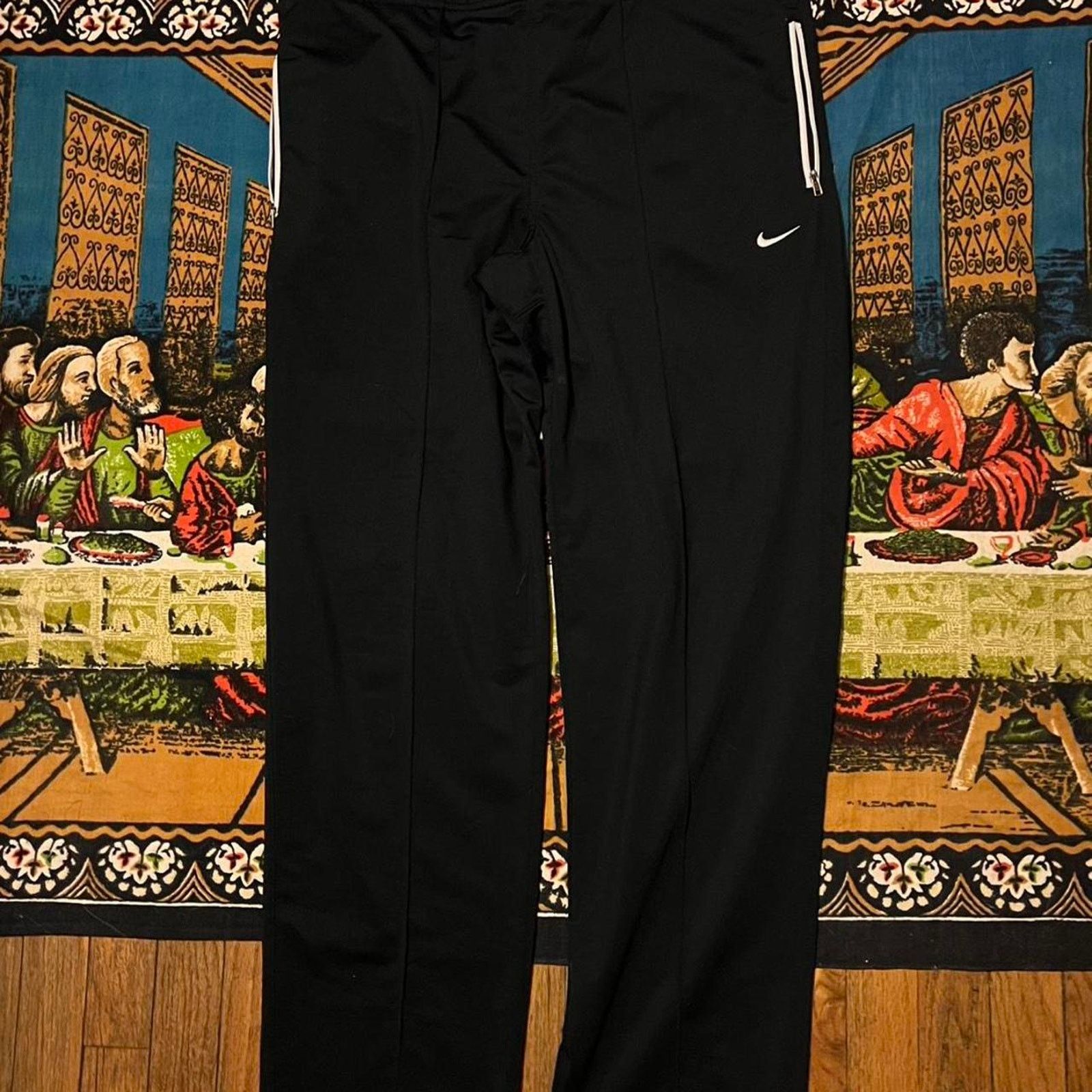 Nike × Vintage Vintage nike track pants baggy wide leg y2k navy blue skater Size US 32 / EU 48 - 1 Thumbnail