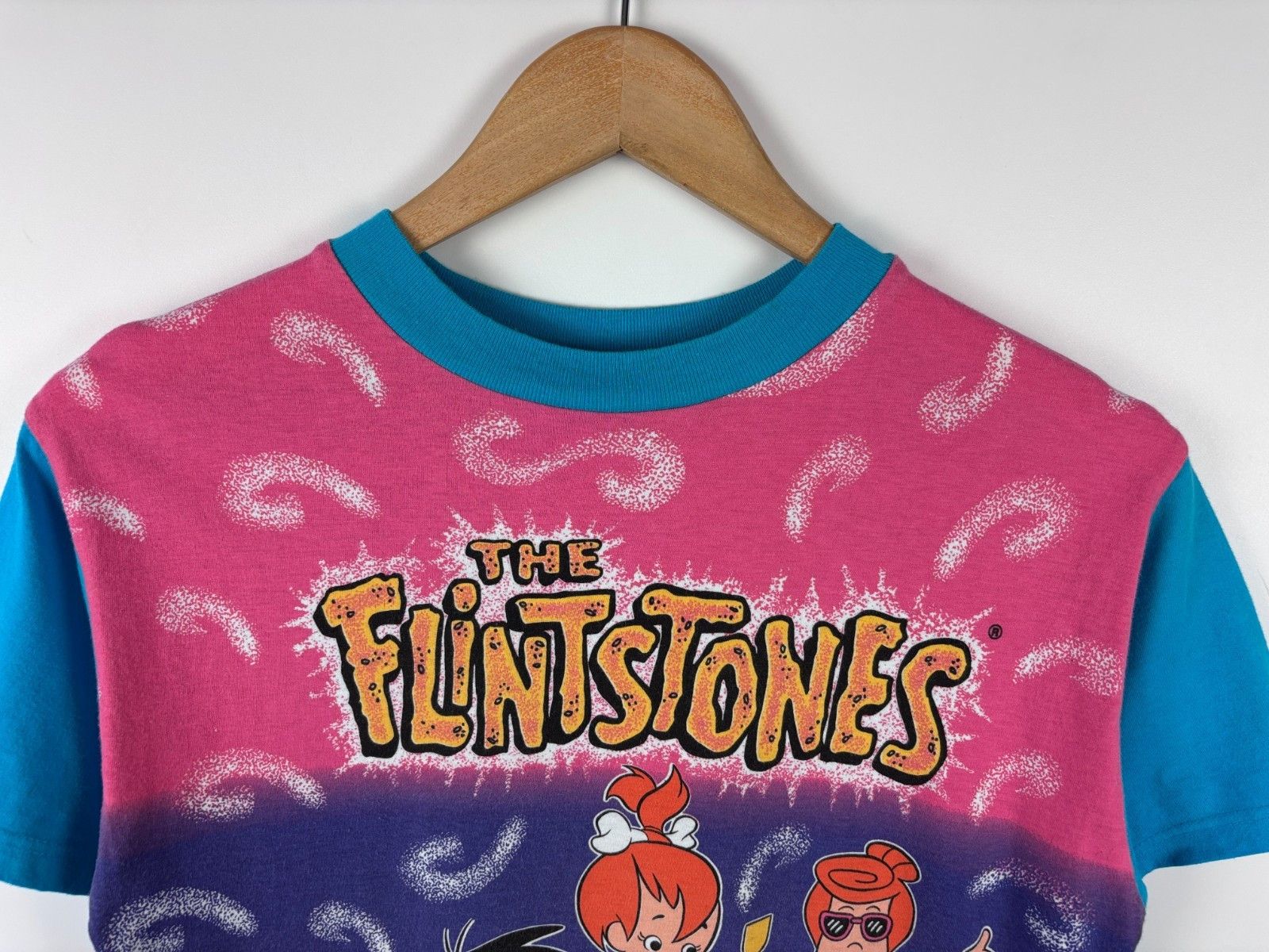 Other Vintage Flintstones Graphic T-Shirt Blue Womens Size ~M Size M / US 6-8 / IT 42-44 - 2 Thumbnail