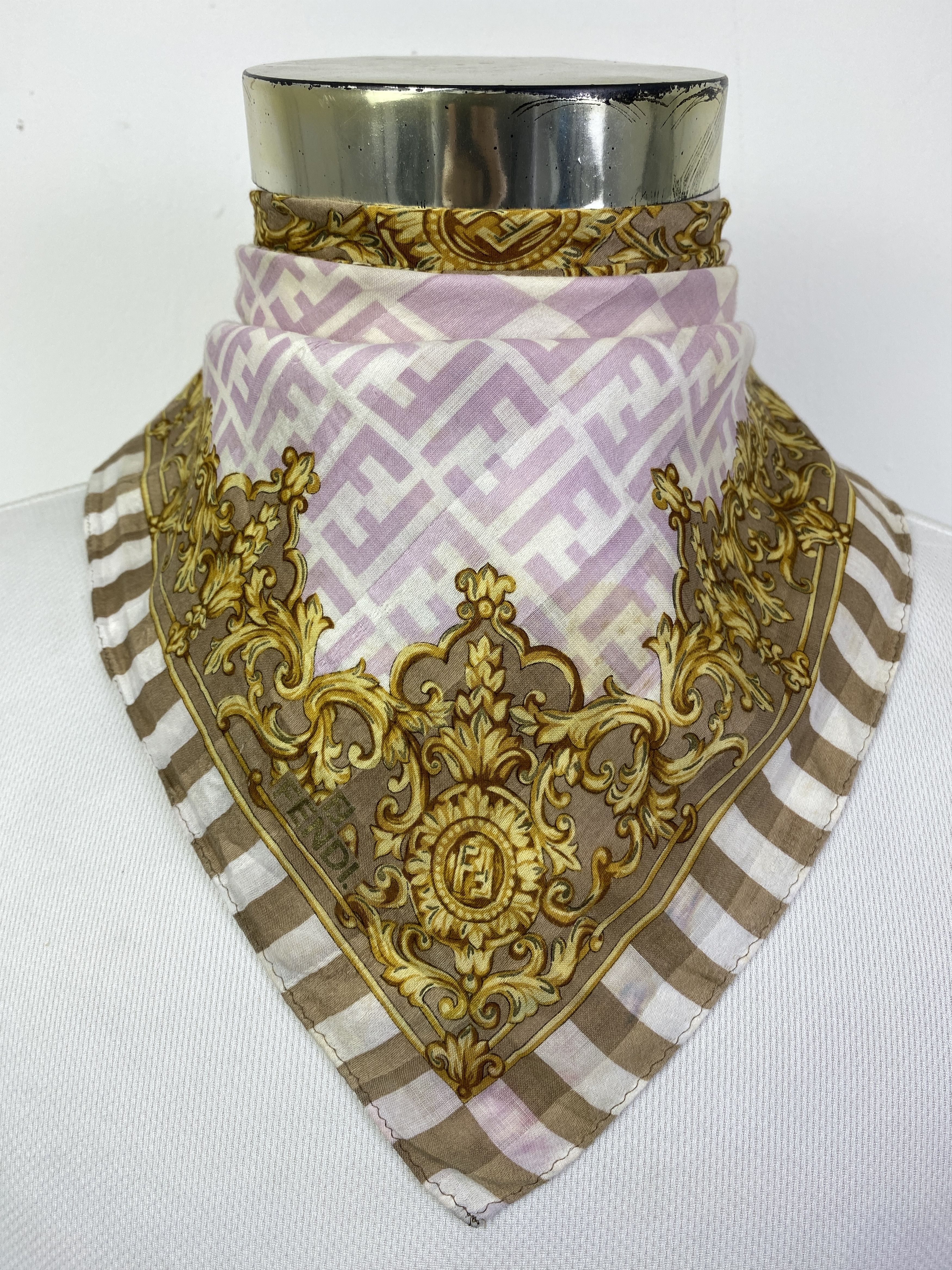 Fendi Vintage Fendi Handkerchief / Neckerchief KT0004 Size ONE SIZE - 1 Thumbnail
