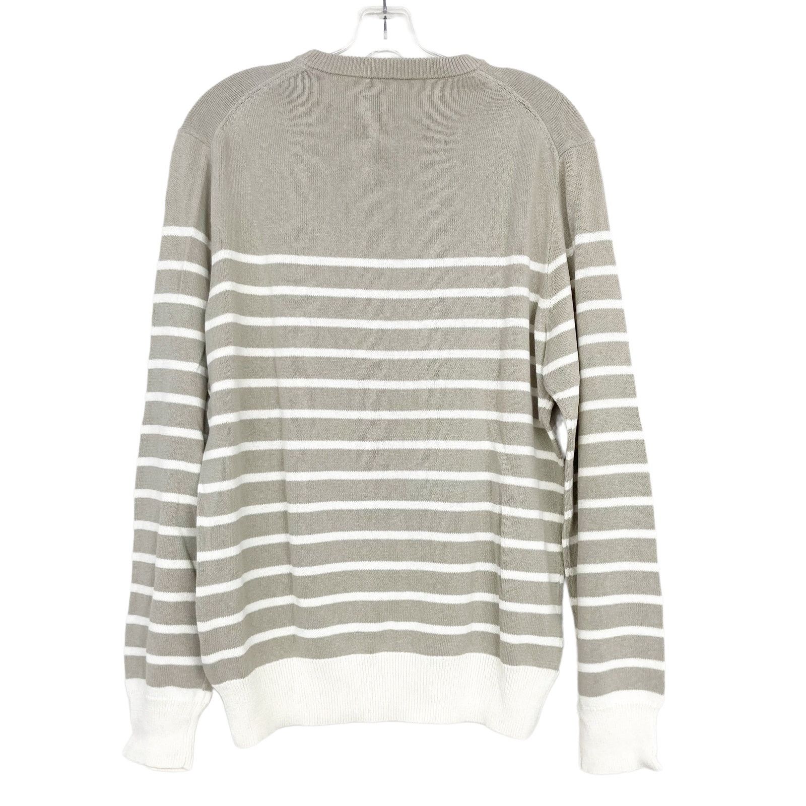 J.Crew J. Crew Tan White Striped Sweater Sz L Size US L / EU 52-54 / 3 - 6 Thumbnail
