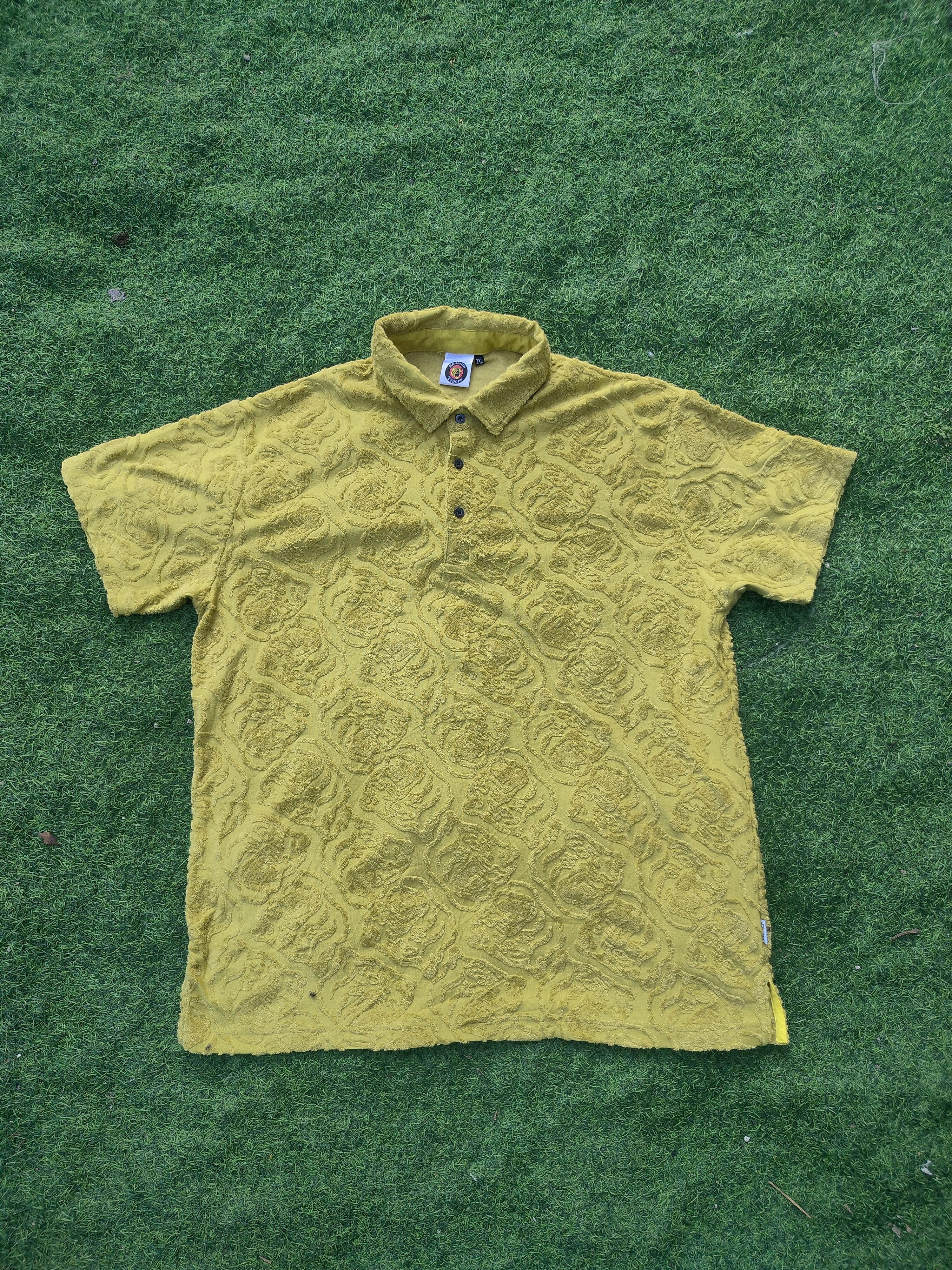Japanese Brand HANSHIN TIGER FULL TIGER CONDUROY STYLE POLO SHIRT Size US XXL / EU 58 / 5 - 1 Thumbnail