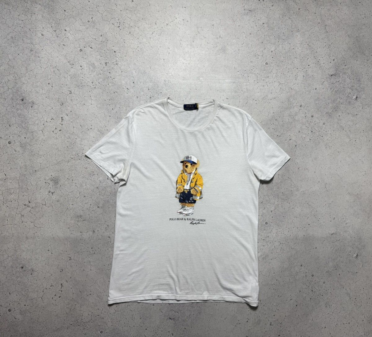 Polo Ralph Lauren Polo Ralph Lauren Bear T-Shirt Big Logo Size M White Luxury Size US M / EU 48-50 / 2 - 1 Thumbnail