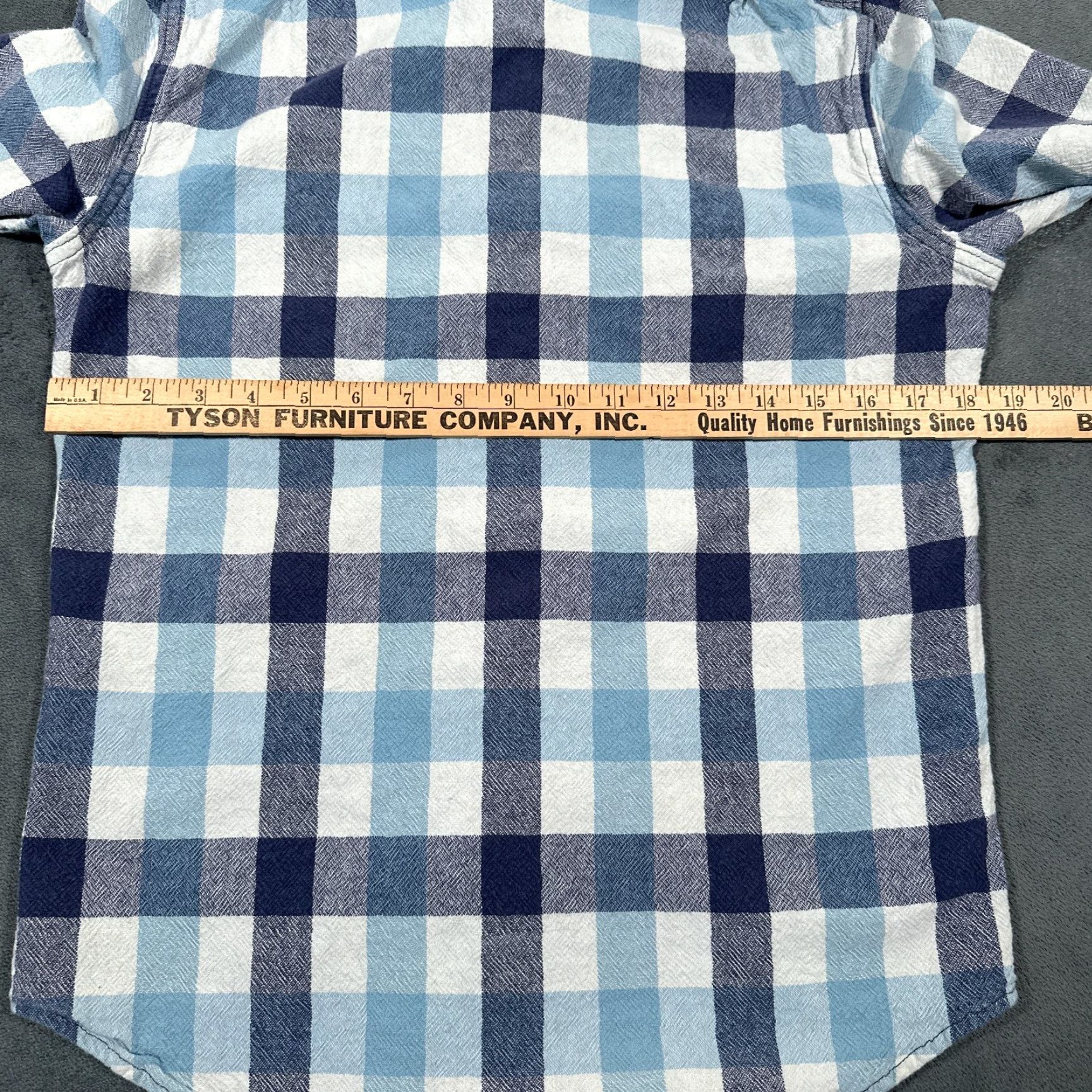 Vintage Denim & Supply Ralph Lauren Shirt Mens Small Blue Plaid Flannel Button-Up Regular Size US S / EU 44-46 / 1 - 7 Thumbnail